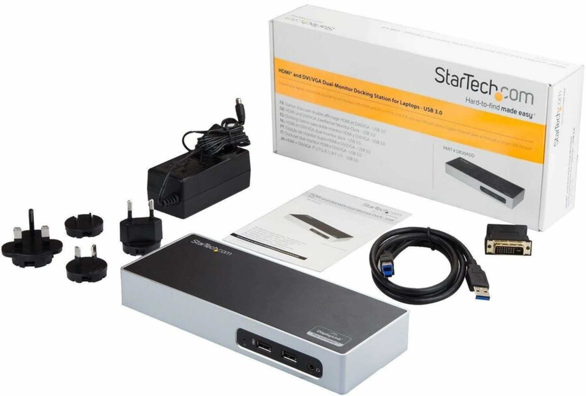 Imagen 2 de Docking Station StarTech Host USB 3.0, Prtos HDMI DVI 6*USB3.1 USB-B Audio LAN.