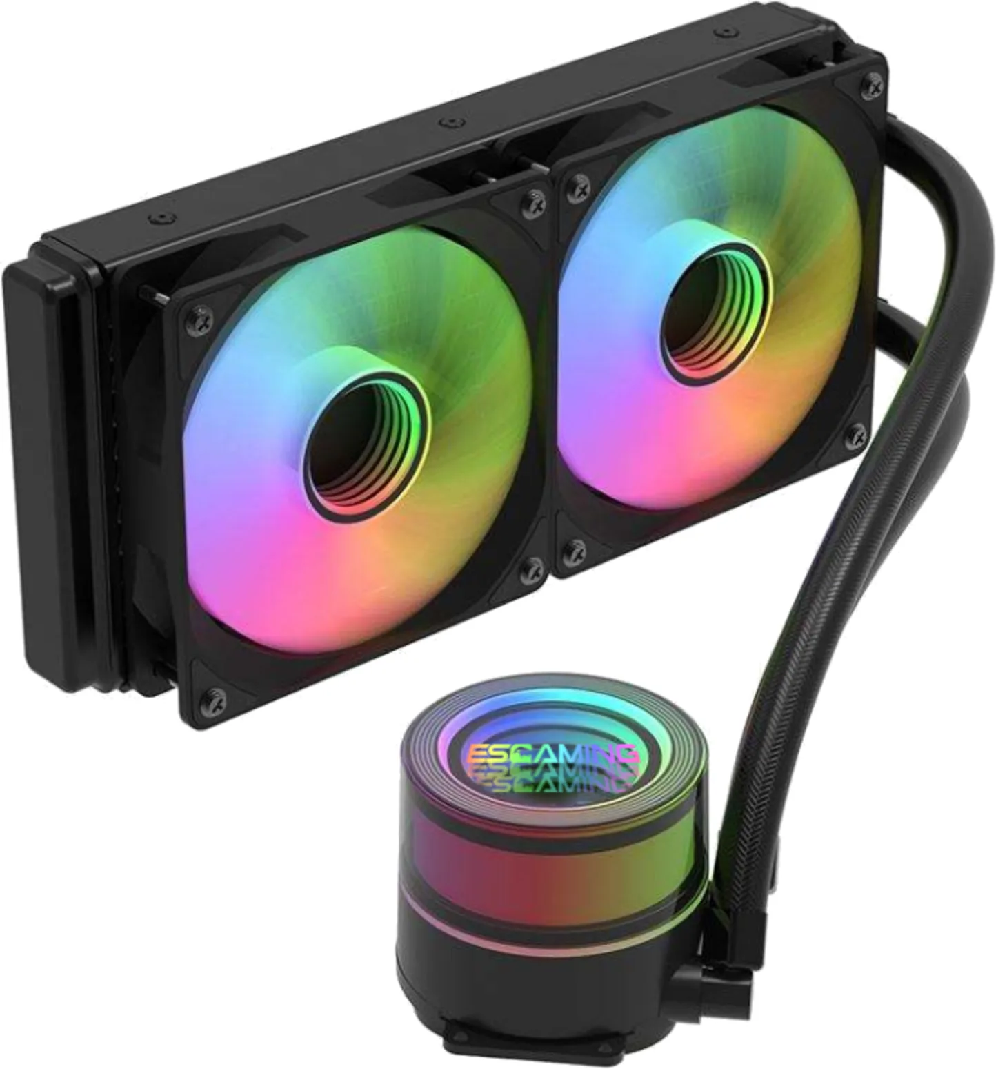 Imagen 0 de VENTILADOR CPU WATER COOLER CZ-240B-BK ARGB 240 ESGAMING