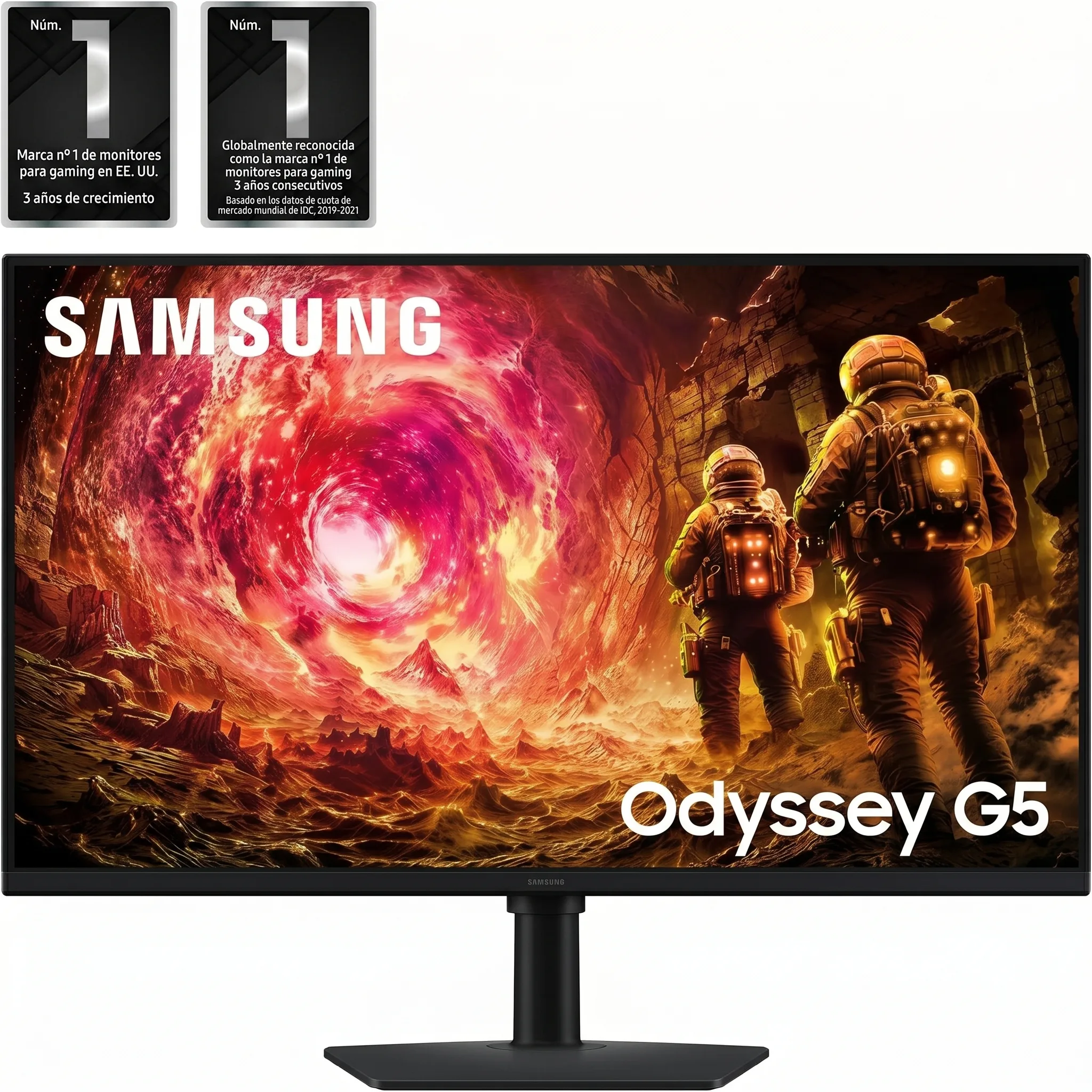Imagen 1 de Monitor Gamer Samsung Odyssey G5 G50F 32" QHD 2540*1440 IPS HDMI 1ms(GTG) 180Hz 