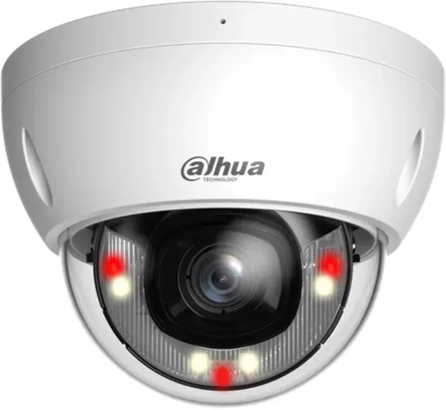 Imagen 1 de DH-IPC-HDBW2249EP-S-IL-0280B. camara IP Dahua tipo mini domo de 2MP iluminacion dual con lente fijo de 2.8mm iluminacion de hasta 30m proteccion IP67 IVS