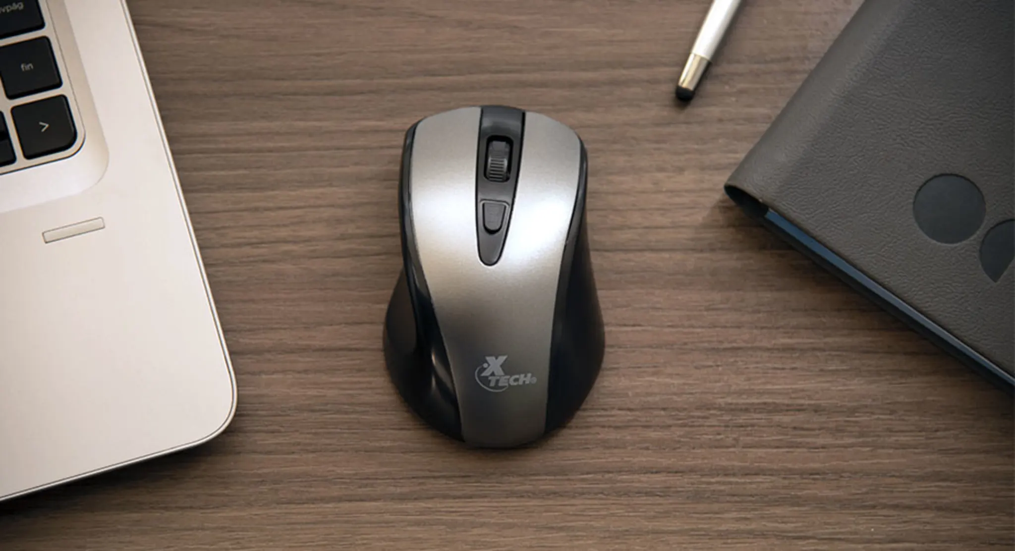 Imagen 1 de Mouse Inalámbrico XTech XTM-315GY Óptico 1600dpi 2.4GHz 4 Botones Aluminum gray