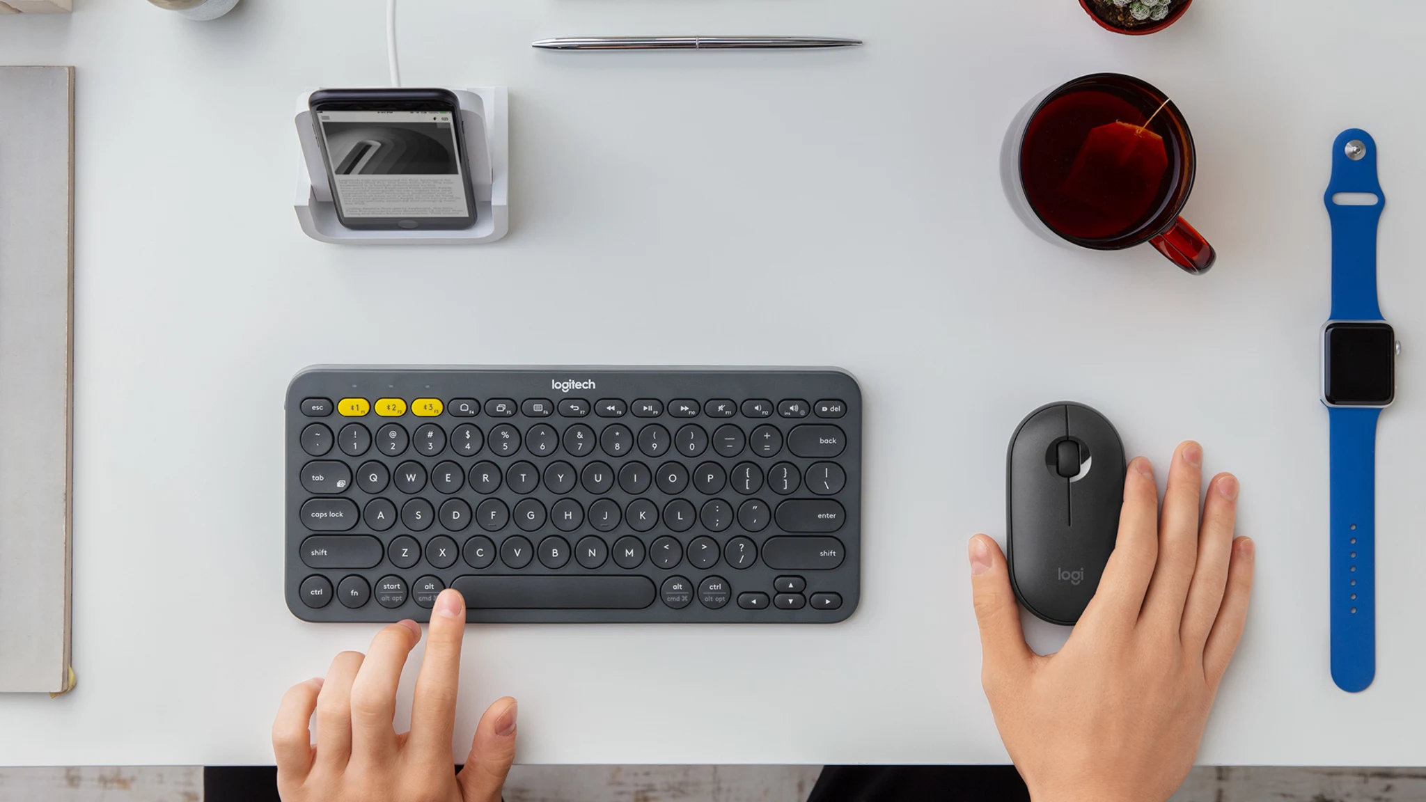 Imagen 4 de Logitech K380 Multi-Device Keyboard- Spanish Layout Lavender