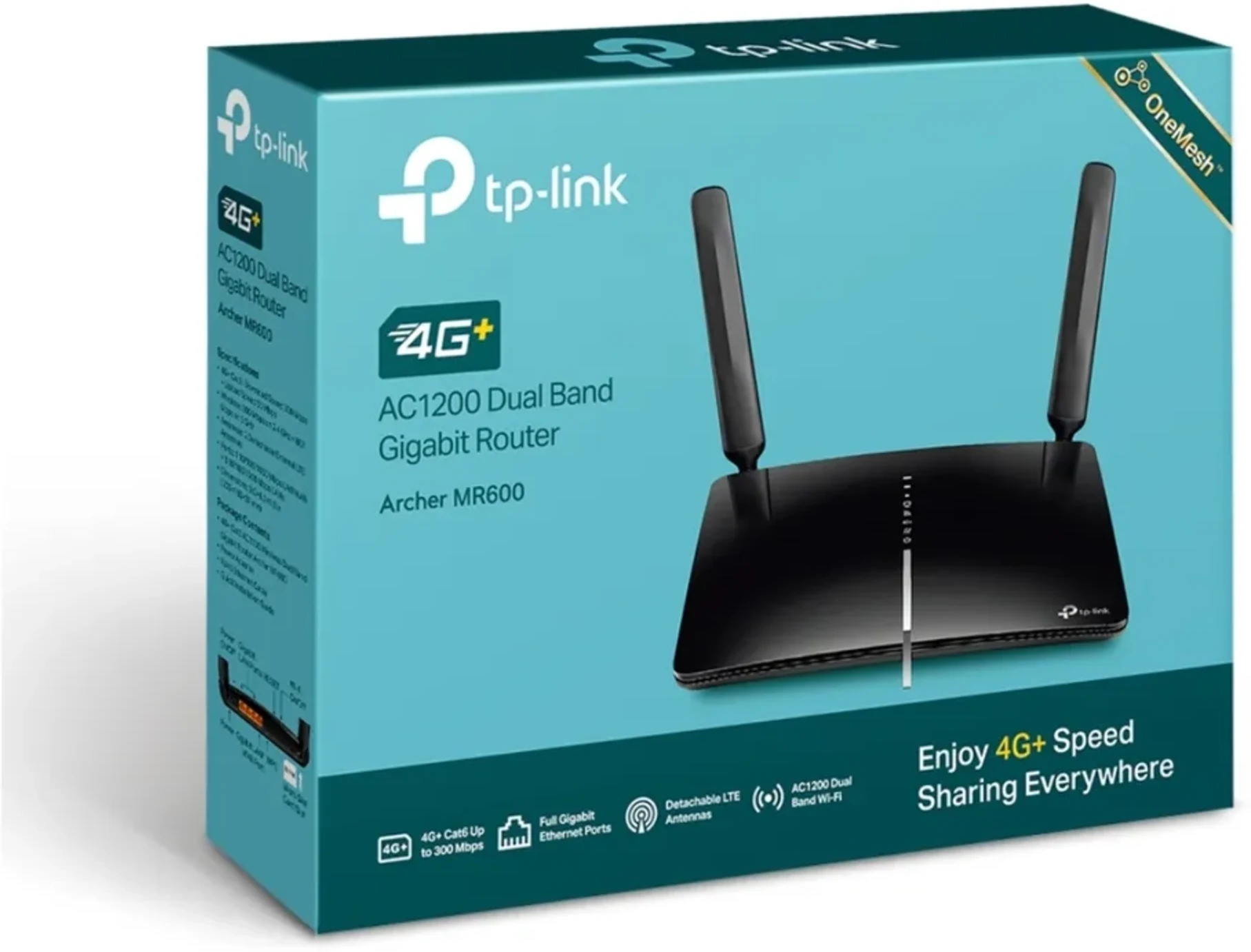Imagen 3 de Archer MR600. Router 4G LTE WiFi Tp-Link AC1200 Doble banda (867Mbps en 5GHz y 300Mbps en 2.4GHz) 1 puerto WAN/LAN 10/100/1000Mbps 3 puertos LAN 10/100/1000Mbps 1 Slot Micro SIM