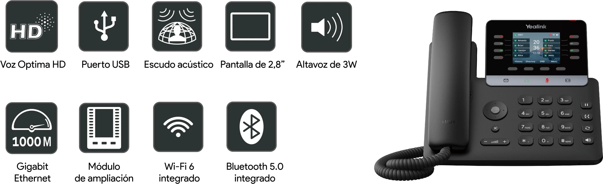 Imagen 0 de "Telef. IP profesional con pantalla a color 2,8"", audio HD con cancelacion ruid