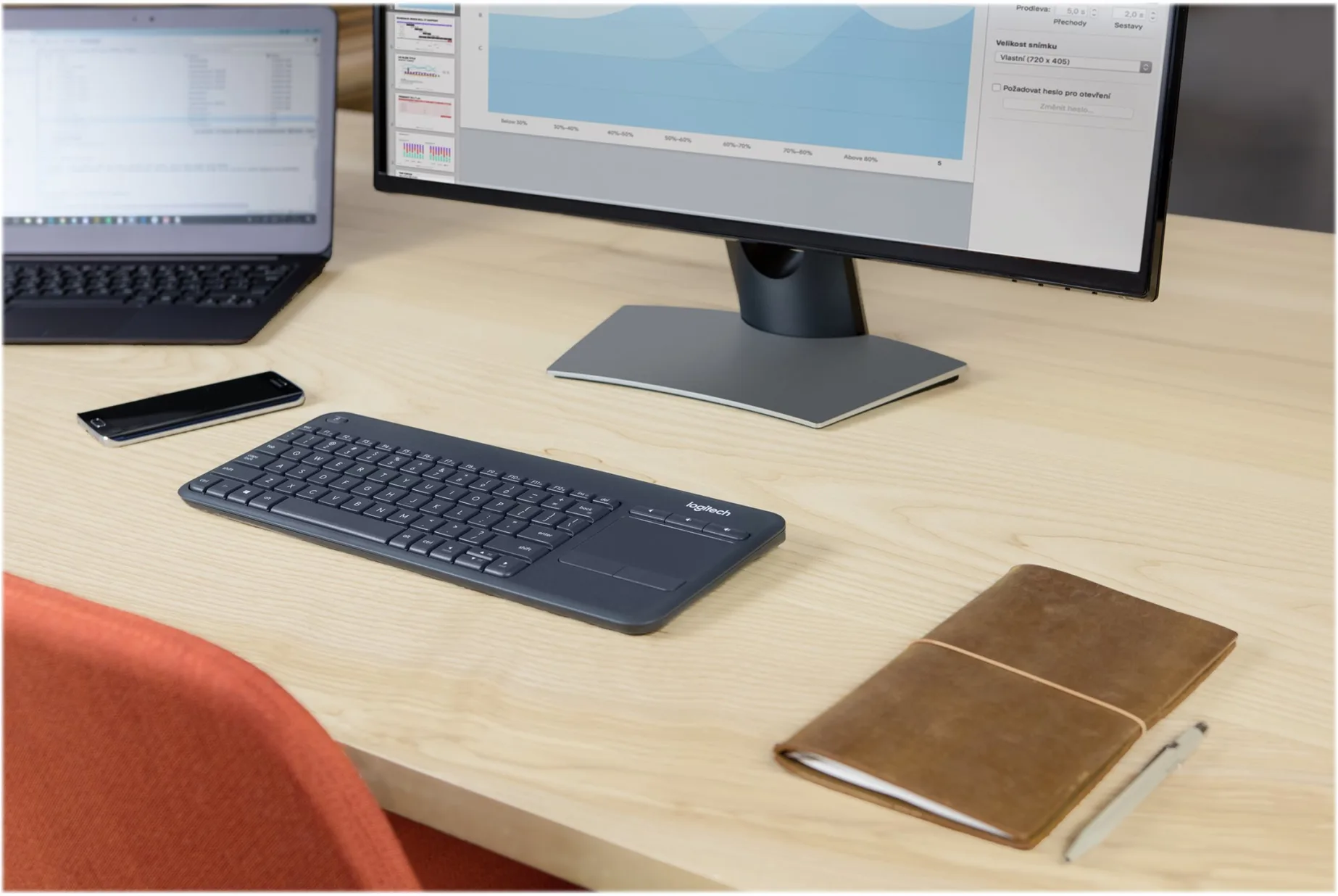 Imagen 7 de Teclado con TouchPad Inalámbrico Logitech K400 PLUS compatible PC SmartTV Negro