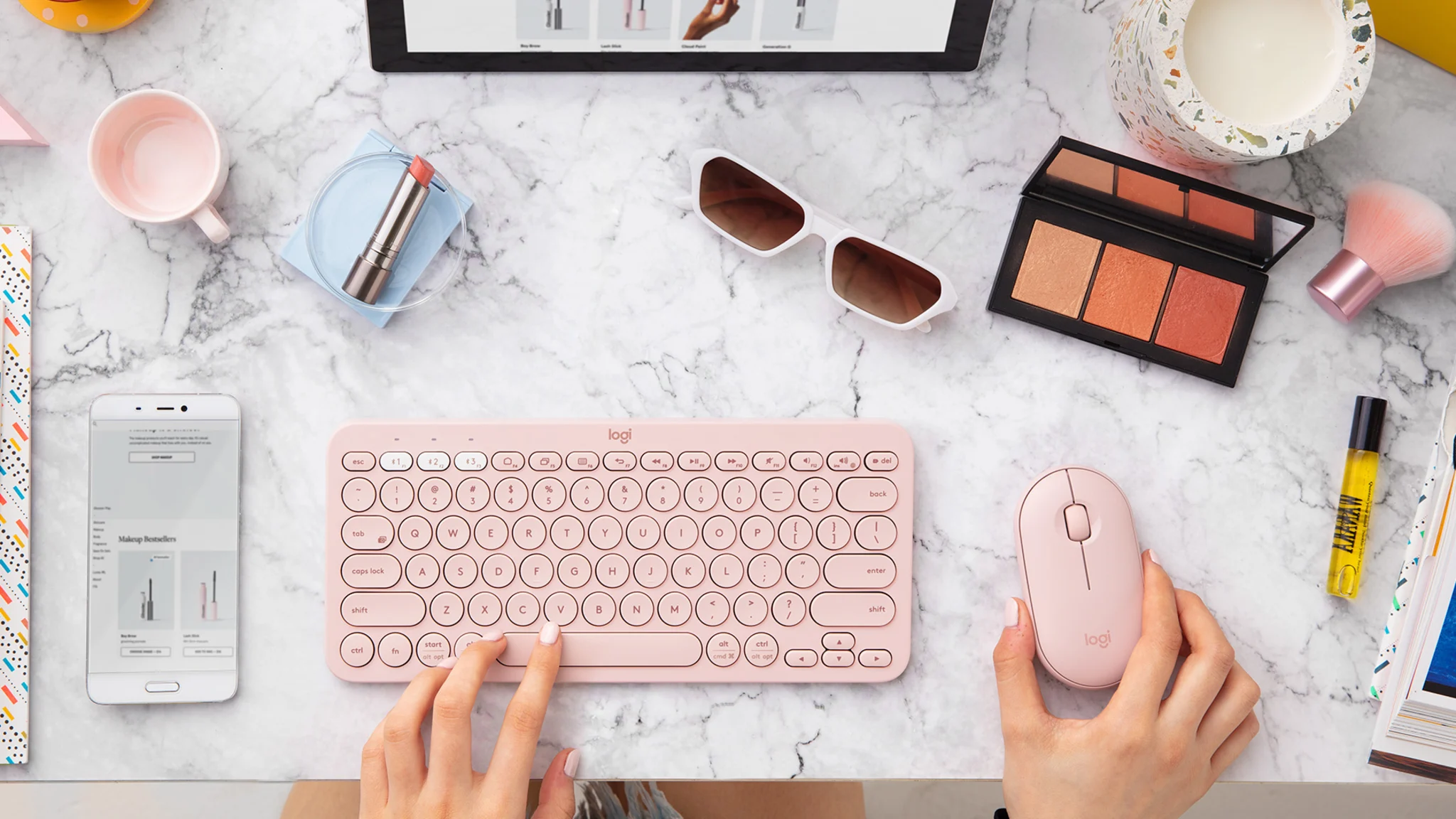 Imagen 6 de Logitech K380 Multi-Device Keyboard- Spanish Layout Lavender