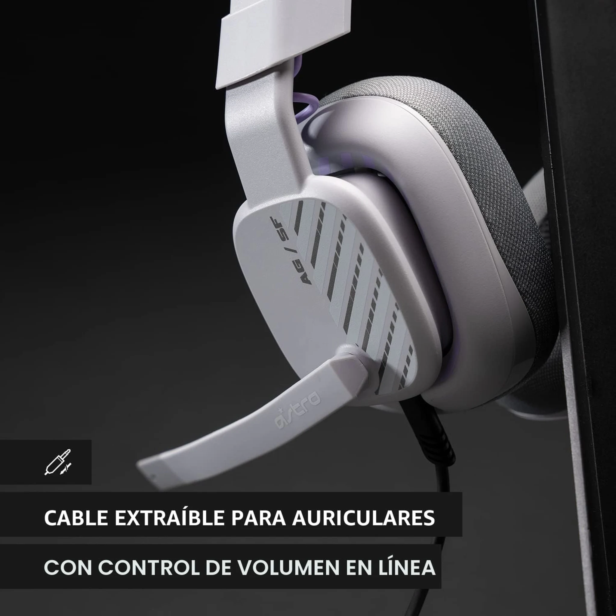Imagen 4 de Audífonos Gamer Alámbrico Logitech ASTRO A10 Gen2, c/mic 3.5mm p/PS4/PS5 Gris