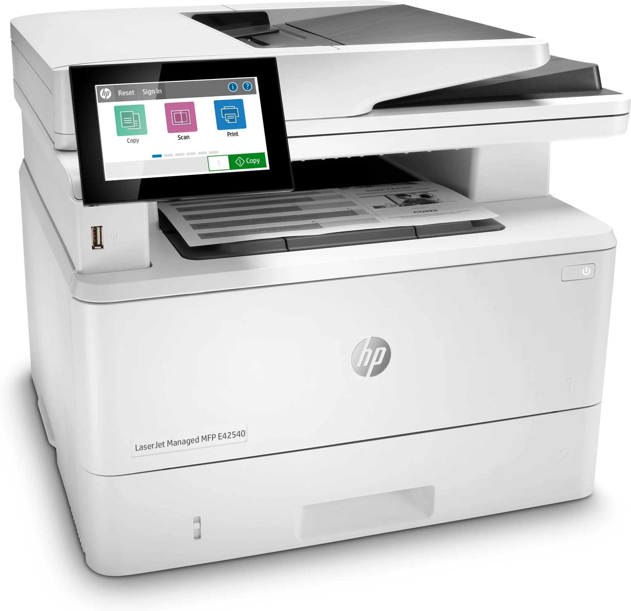 Imagen 2 de Impresora Multifunción HP LaserJet Managed MFP E42540f Láser Monocrómo LAN USB