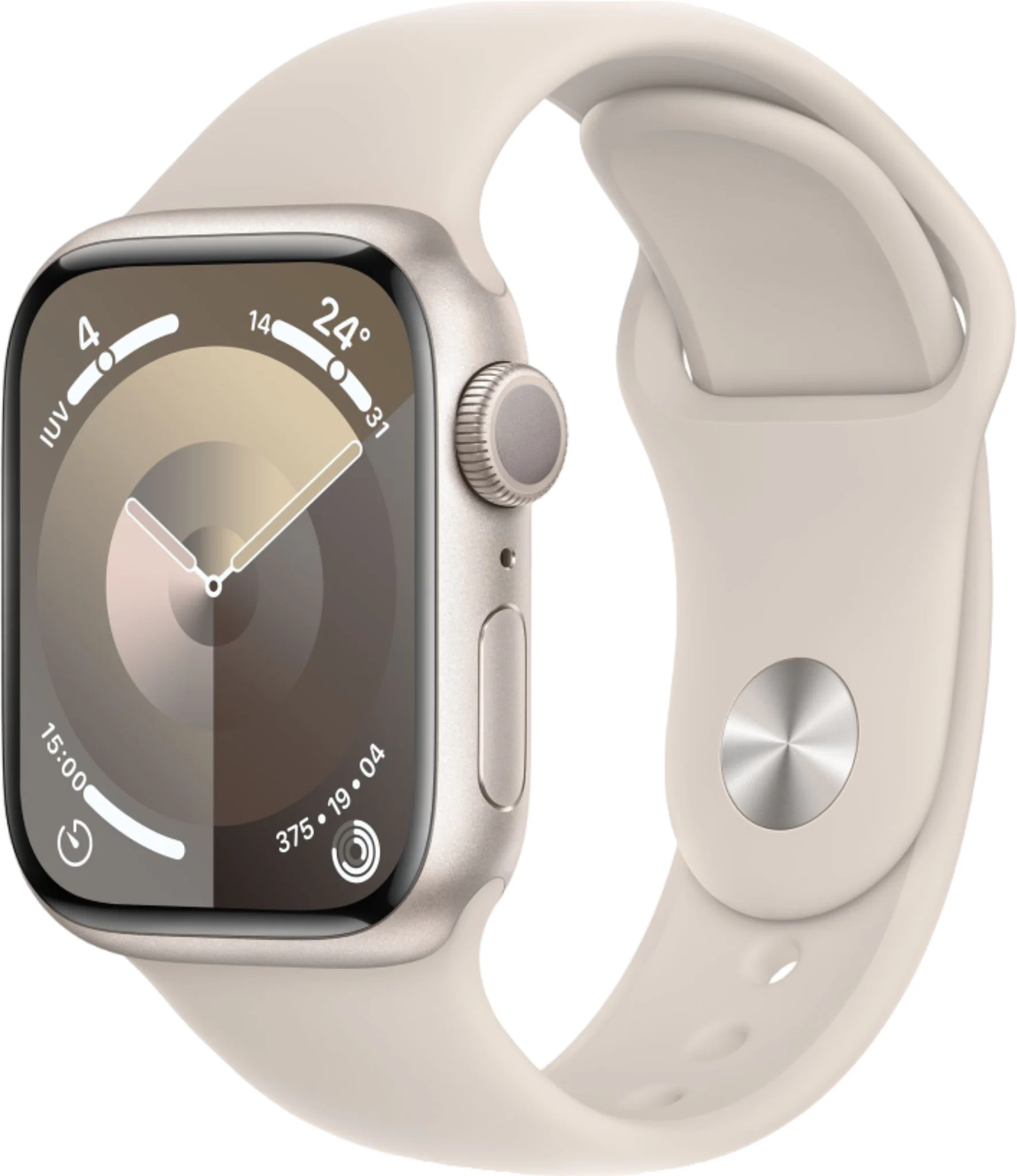 Imagen 0 de Apple Watch Series 9 41mm (GPS / Starlight Aluminum Case / Starlight Sport Band / M-L) [MR8U3BE/A]