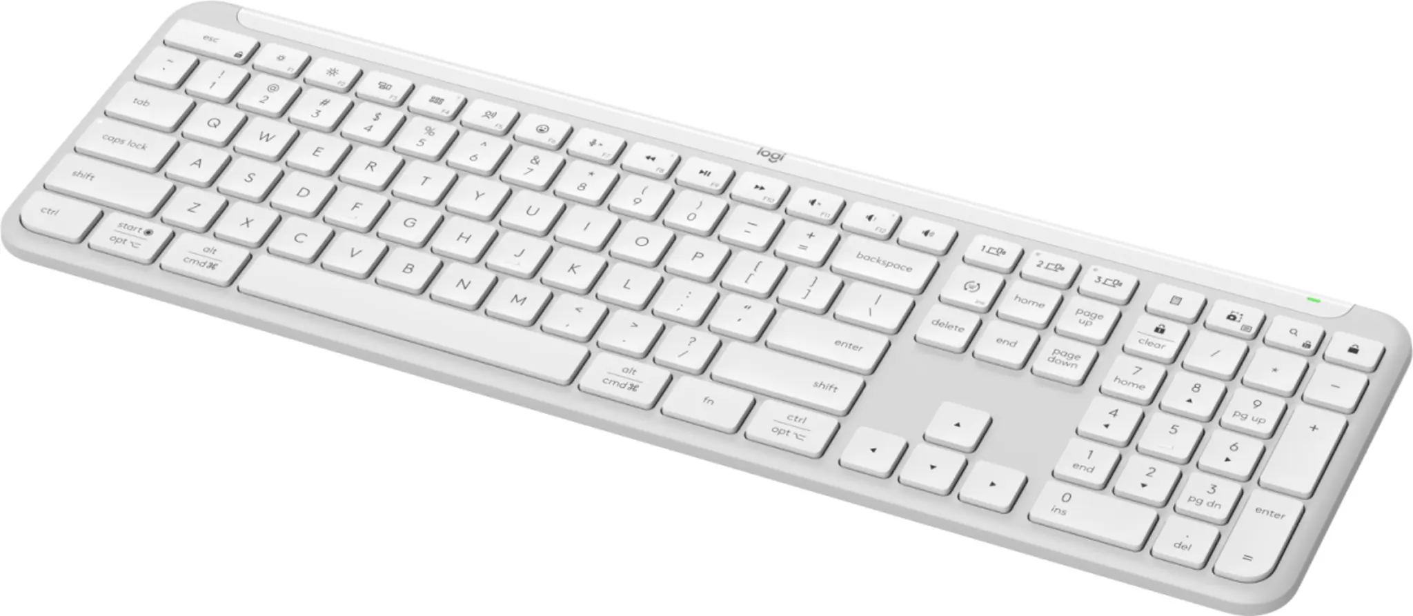 Imagen 2 de Teclado Inalámbrico Logitech Signature Slim K950, RF/BT QWERTY Español Blanco