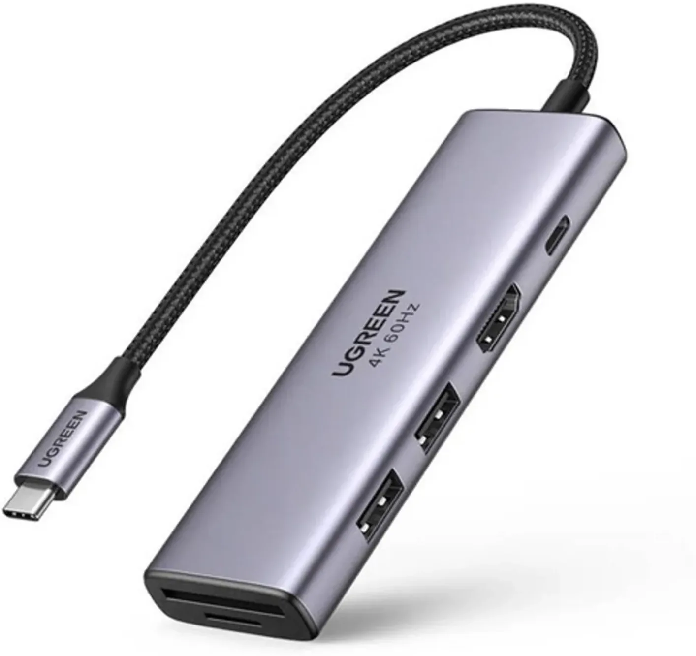 Imagen 0 de Hub Multipuerto UGREEN USB-C. Entradas 2*USB 3.0 A+USB-C+HDMI 4K+SD/TF+PD