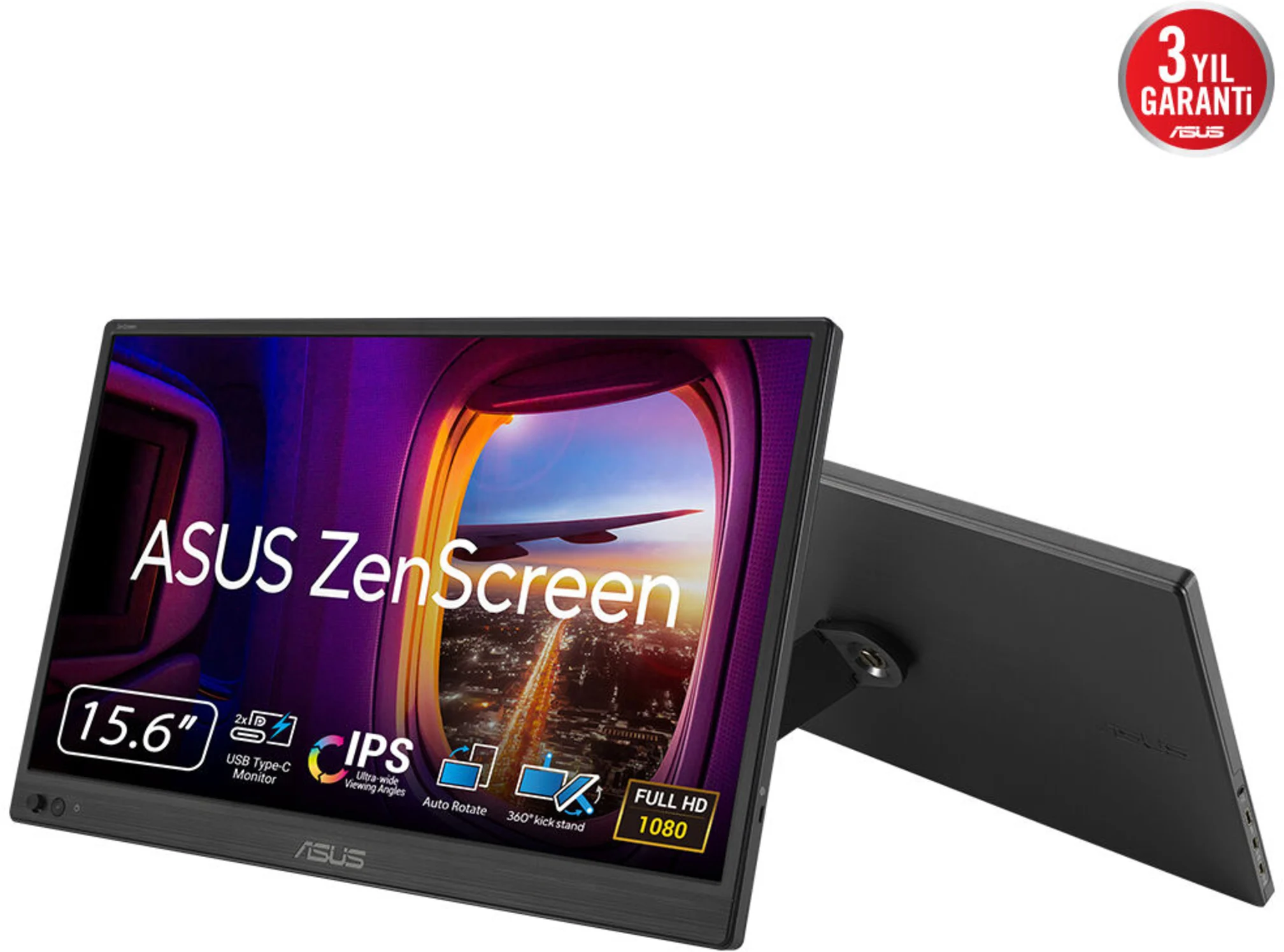 Imagen 0 de Monitor Portátil Asus ZenScreen MB169CK 15.6" FHD 1920*1080 IPS mHDMI 2*USB-C