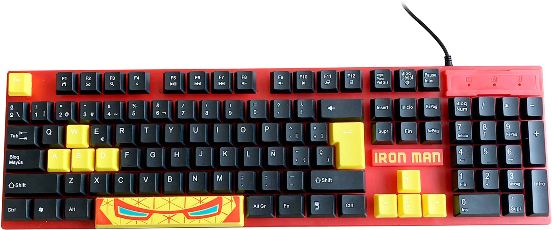 Imagen 2 de GAM745043-IM-ESP KIT GAMER IRON MAN 3 EN 1 TEC/MOU/AUDIF