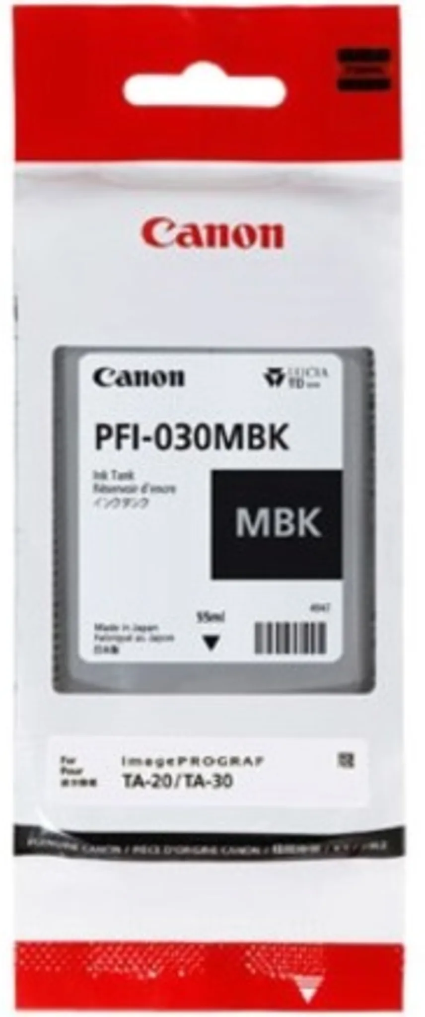 Imagen 0 de Cartridge Canon PFI-030 Negro Mate para imagePROGRAF TA-20 / TA30, 55ml