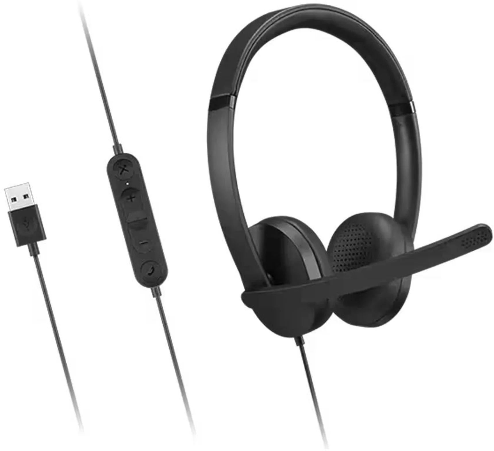 Imagen 3 de Auriculares Lenovo Stereo Headset Gen2  Conectividad Alámbrica USB-A Negro