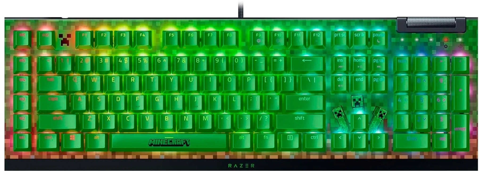 Imagen 0 de Teclado Mecánico Razer BlackWidow V4 X Minecraft En Ingles