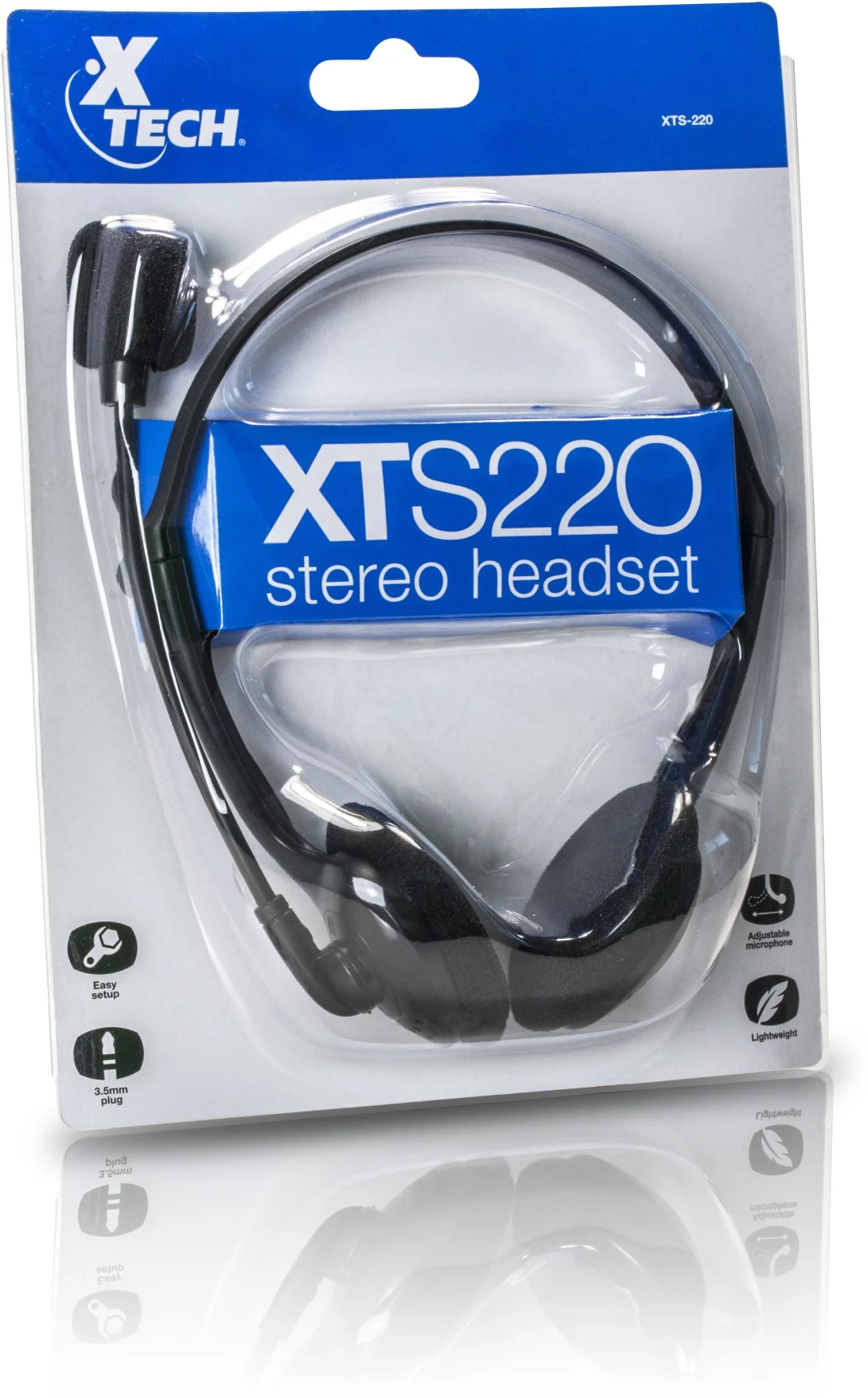 Imagen 1 de Audífonos Alámbricos X-Tech XTS-220  3.5mm con Micrófono Color Negro