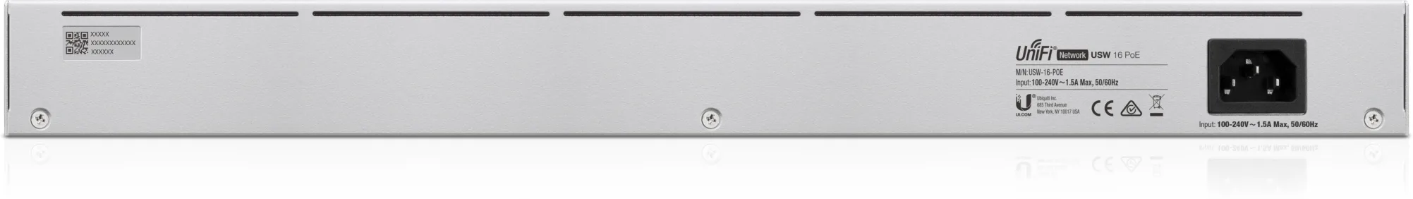 Imagen 1 de Switch Ubiquiti UniFi USW-16-POE 16 Puertos RJ-45 2 Puertos SFP Gestionado 1U