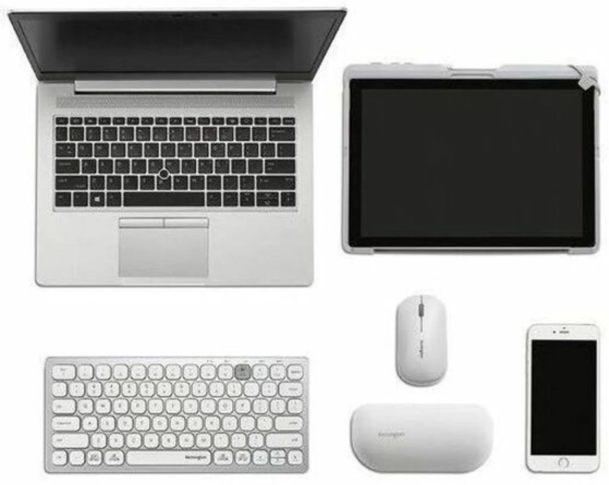 Imagen 2 de Teclado Inalámbrico Compacto Kensington K75504ES, Dual Wireless Bluetooth Blanco