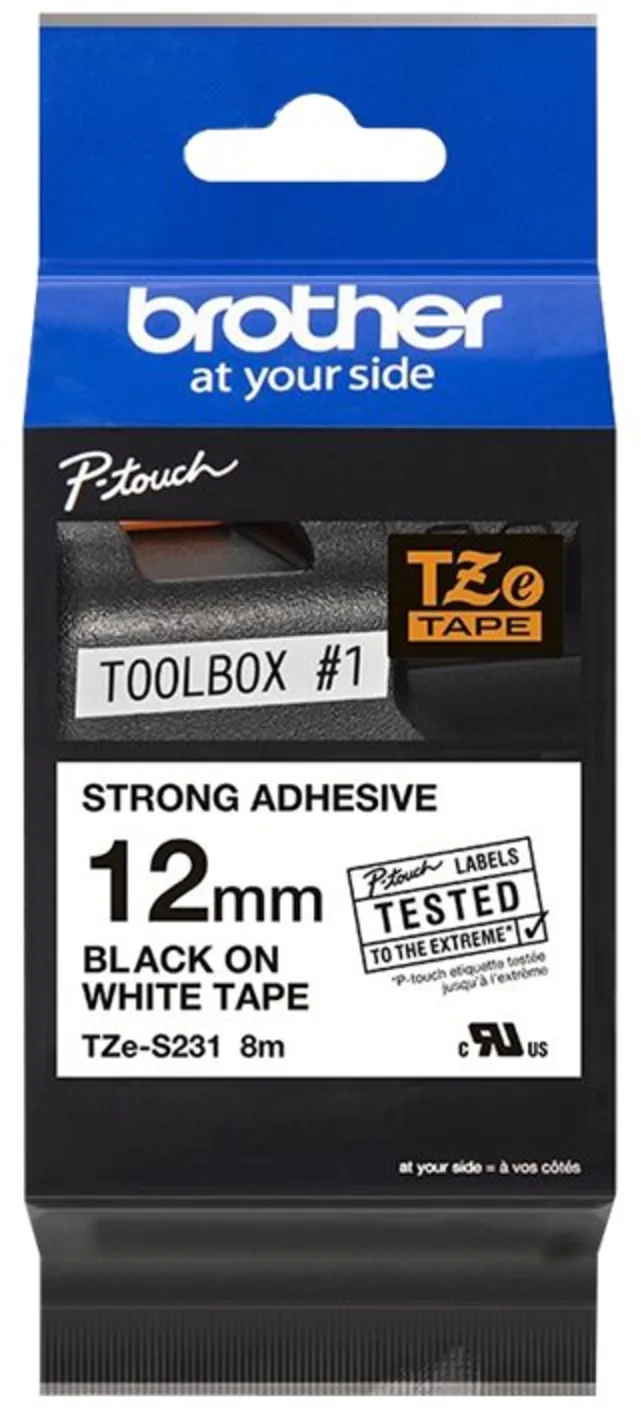 Imagen 2 de Cinta  Brother TZE-S231 12MM black on white industrial