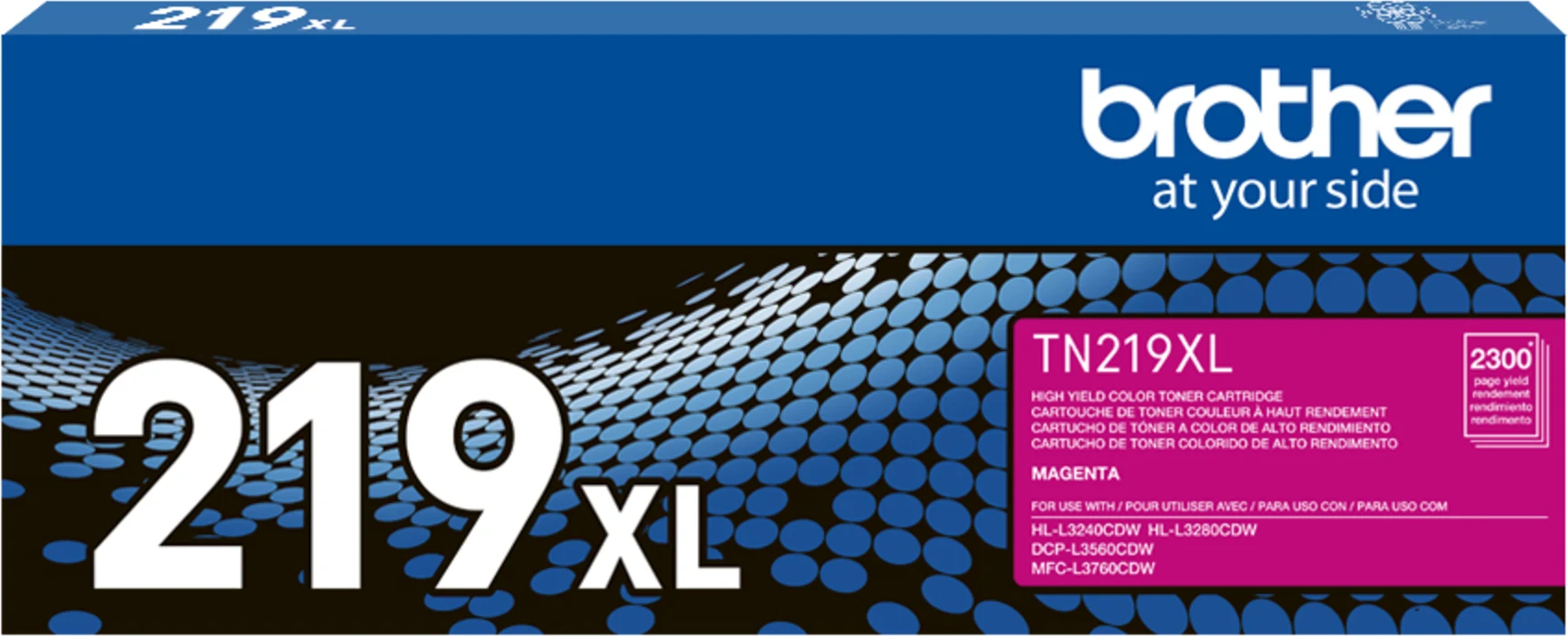 Imagen 0 de Toner Brother XL TN219XLM MAGENTA, CPL3560CDW HLL3280CDW MFCL3760CDW 2.300 Pág
