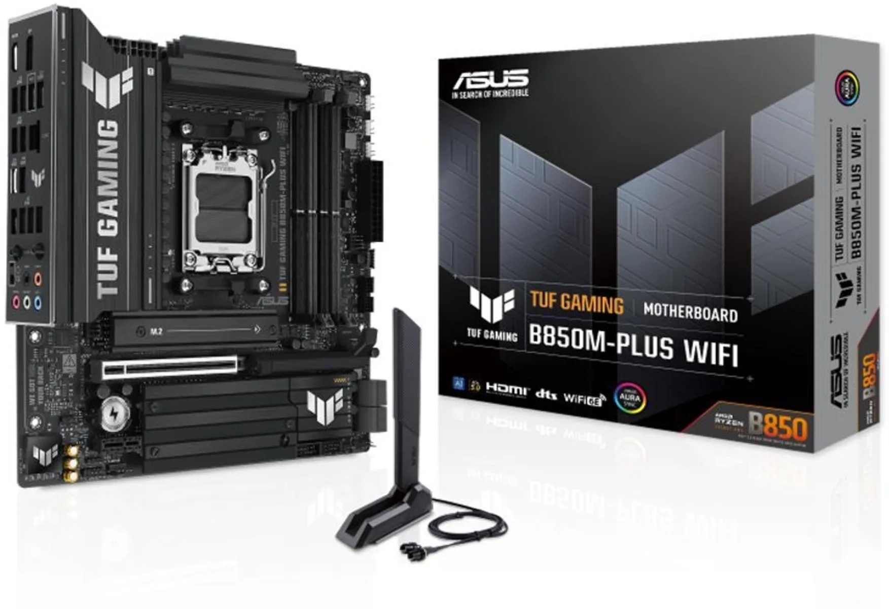 Imagen 0 de Tarjeta Madre Asus TUF GAMING B850M-PLUS WIFI AMD AM5 4*DDR5 3*M.2 DP HDMI 