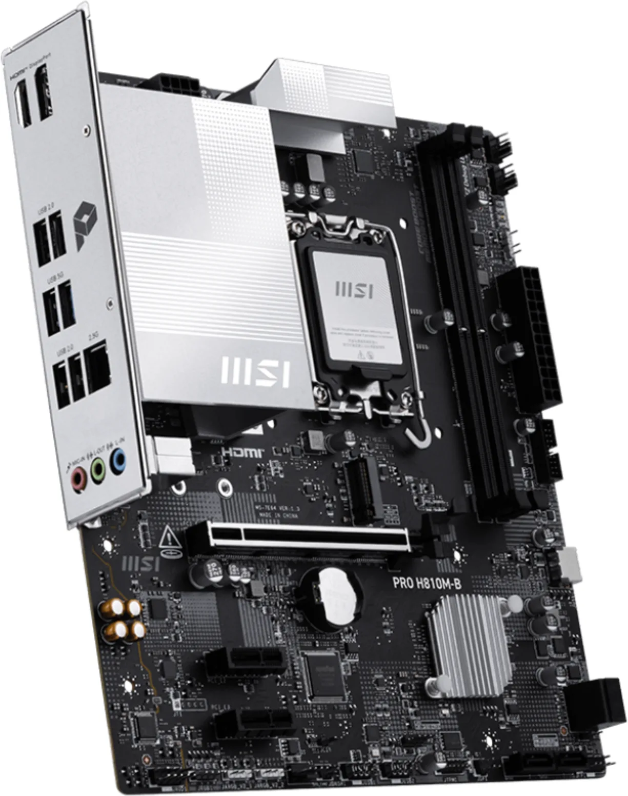 Imagen 2 de Tarjeta Madre MSI PRO H810M-B LGA1851 2*DDR5 DIMM HDMI DP M.2 2.5G LAN mATX