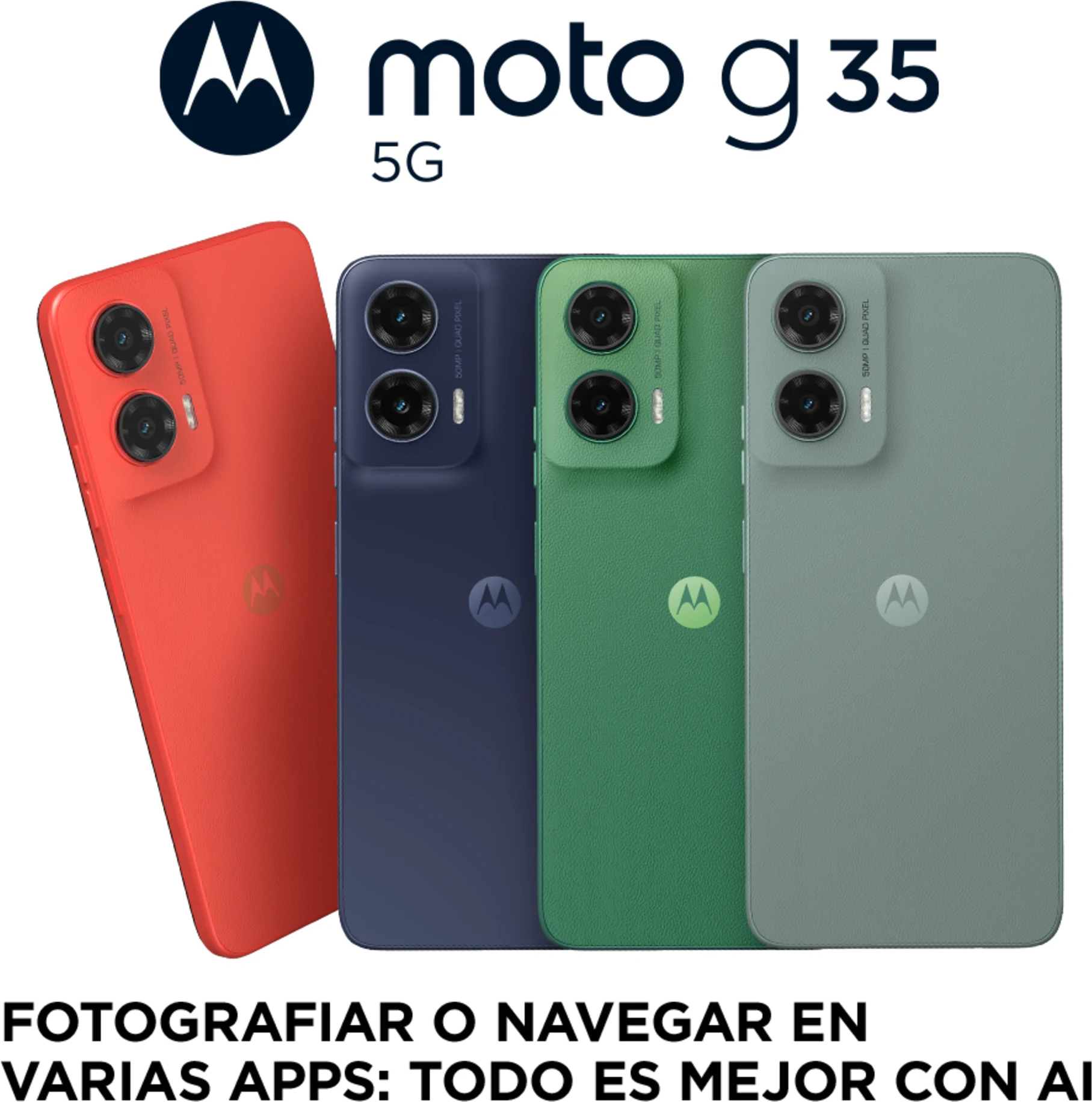 Imagen 2 de Celular Motorola Moto G35 256GB RAM 4GB 50MP 6.7' Verde