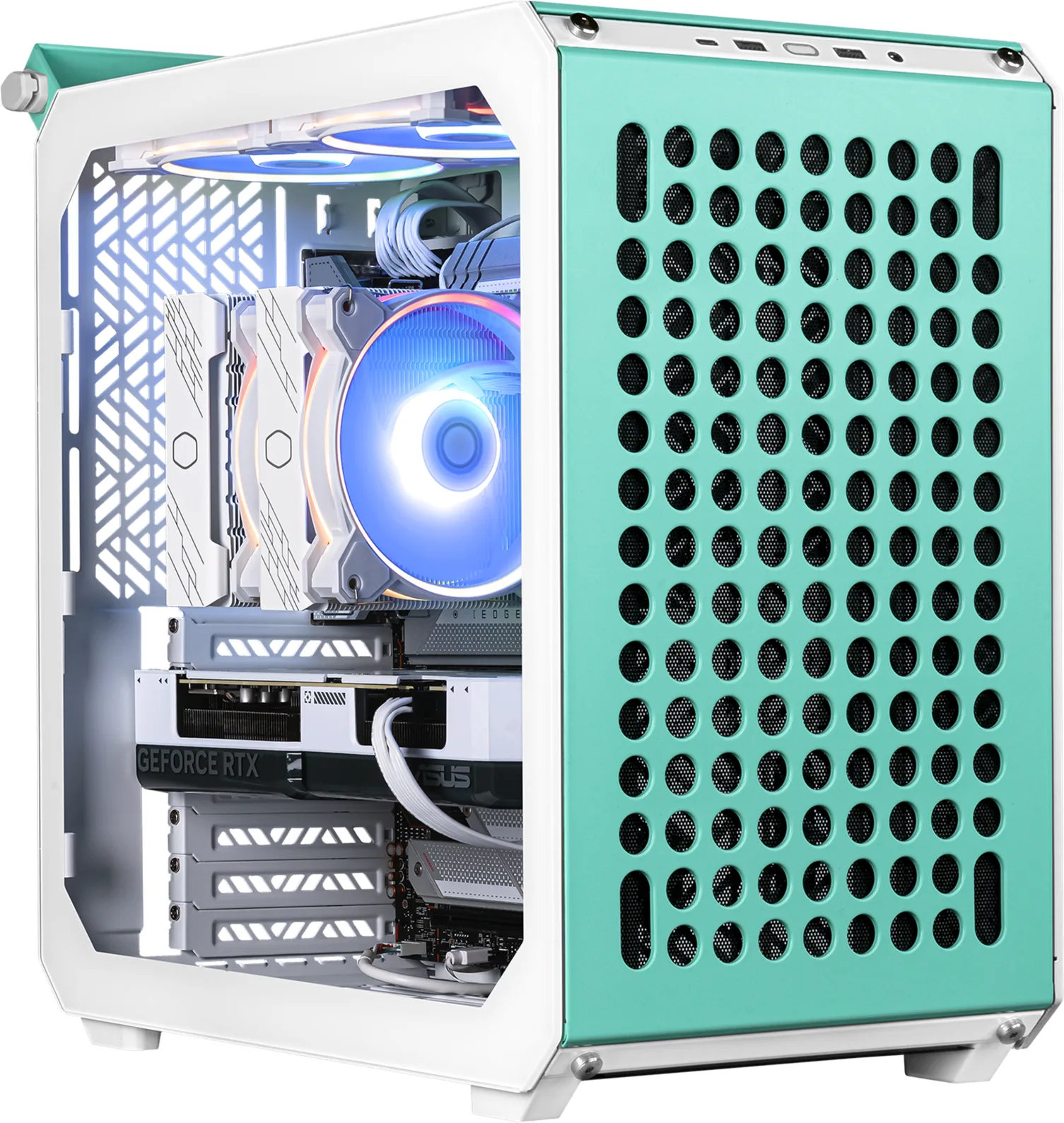 Imagen 8 de Gabinete Cooler Master Qube 500 Flatpack, Mid Tower USB3.2 USB-C Macaron Edition