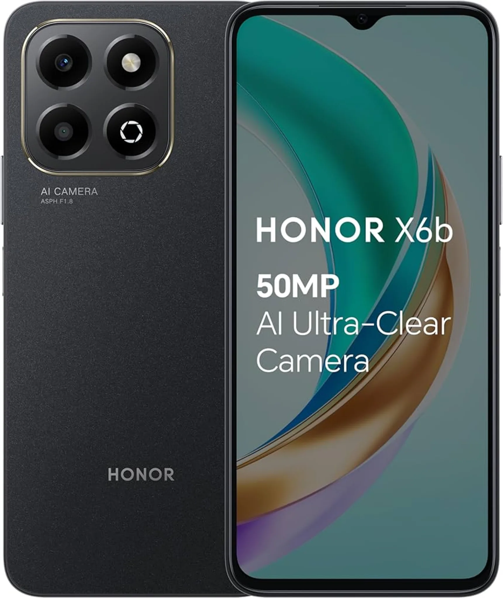 Imagen 0 de Smartphone Honor X6b OctaCore 4GB+256GB 6.56" 5G WiFi BT USB-C Black