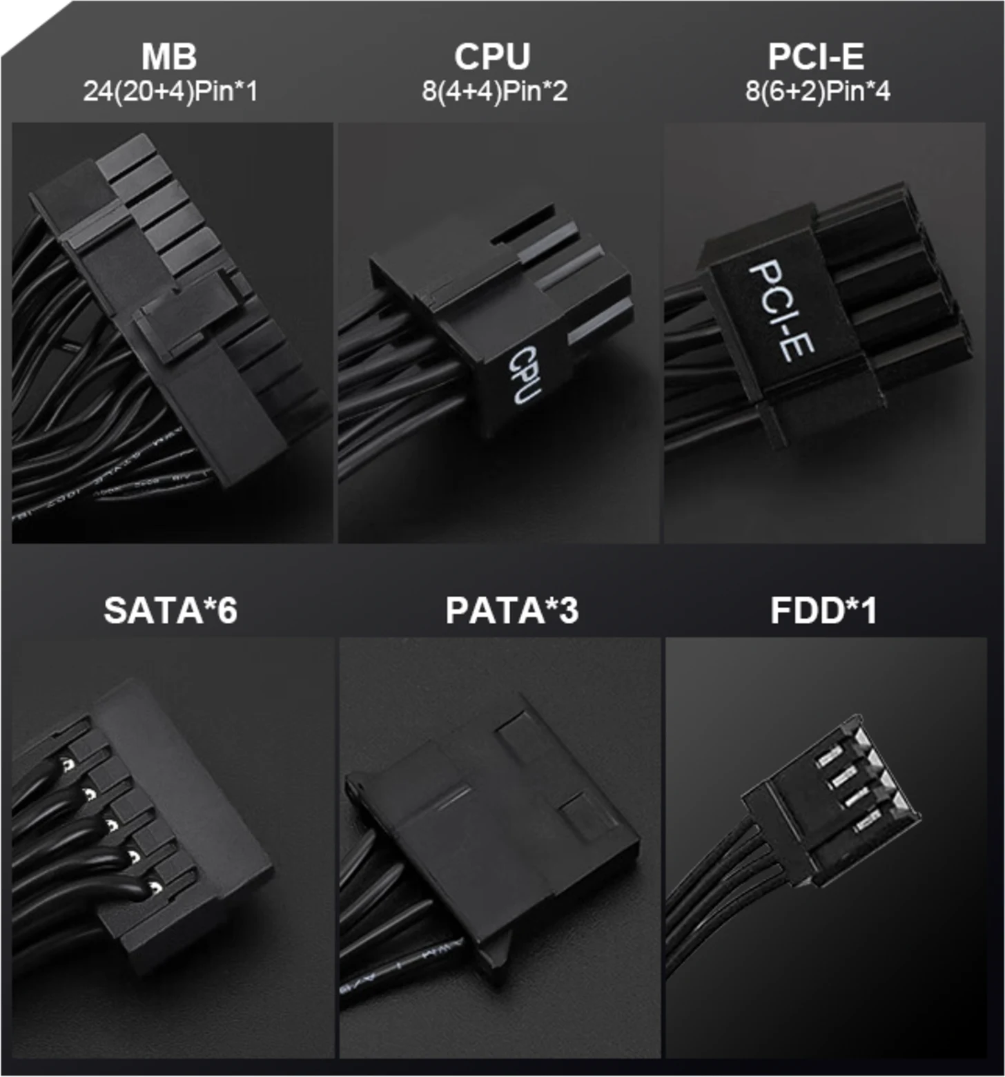 Imagen 3 de FUENTE PODER 850 W/ MODULAR 80 PLUS CERTF/GOLD ESG-850W /PCIE5/ATX 3.1/ PCIE 5 READY