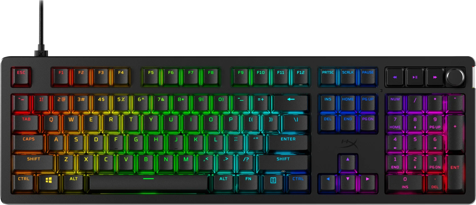 Imagen 0 de Teclado Gamer Alambrico HyperX Alloy Rise, RGB Mecánico Español Color negro