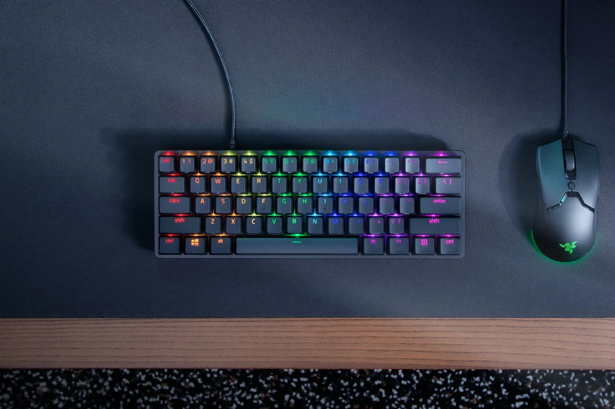 Imagen 0 de Razer Huntsman Mini Black / Clicky Optical Purple Switch / Espanol (RZ03-0339290