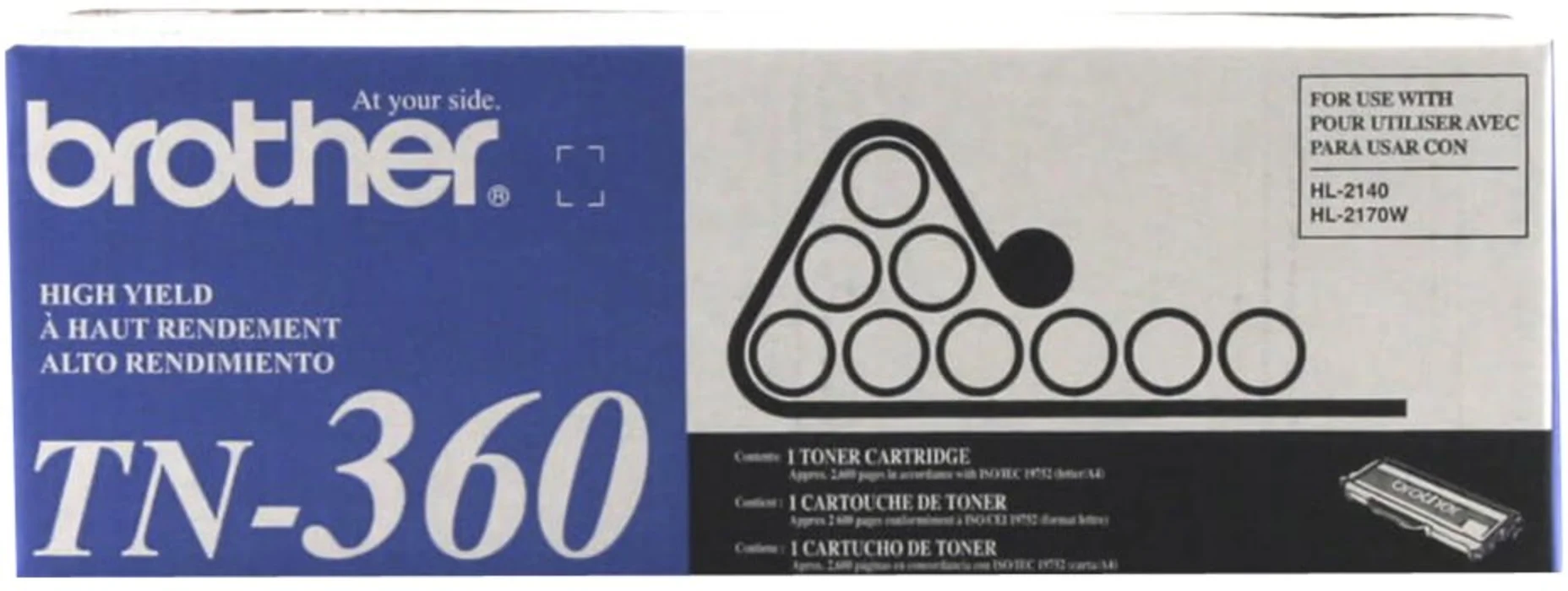 Imagen 2 de Tóner Brother TN-360 Alto Rend 2600 pág Negro p/HL-2140/2170W-MFC-7440N-DCP-7040