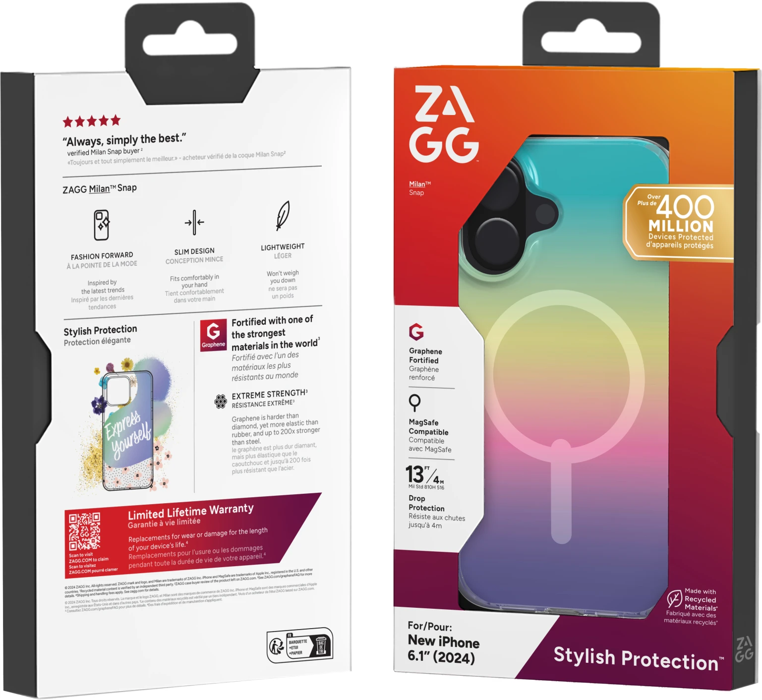 Imagen 3 de Funda Milan Snap Magsafe iPhone 16 Zagg iridiscente