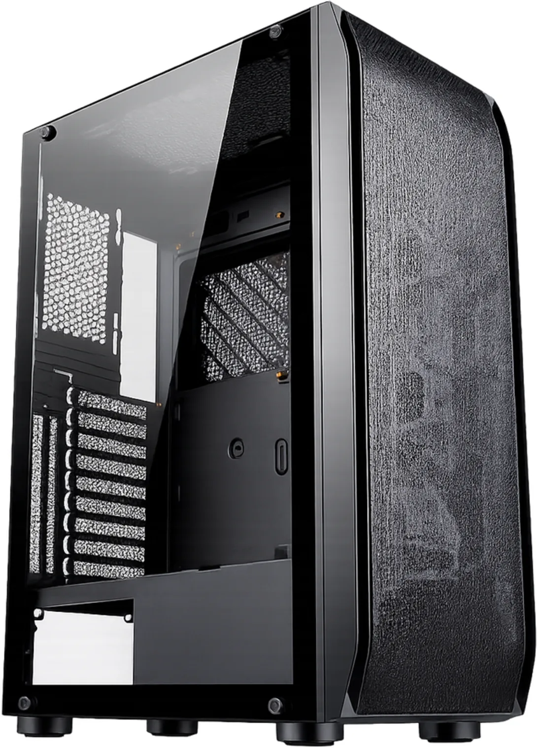 Imagen 3 de Gabinete Gamer EsGaming Y03, MediaTorre 2*USB2.0 USB3.0 4*FAN ARGB V.Temp. Negro