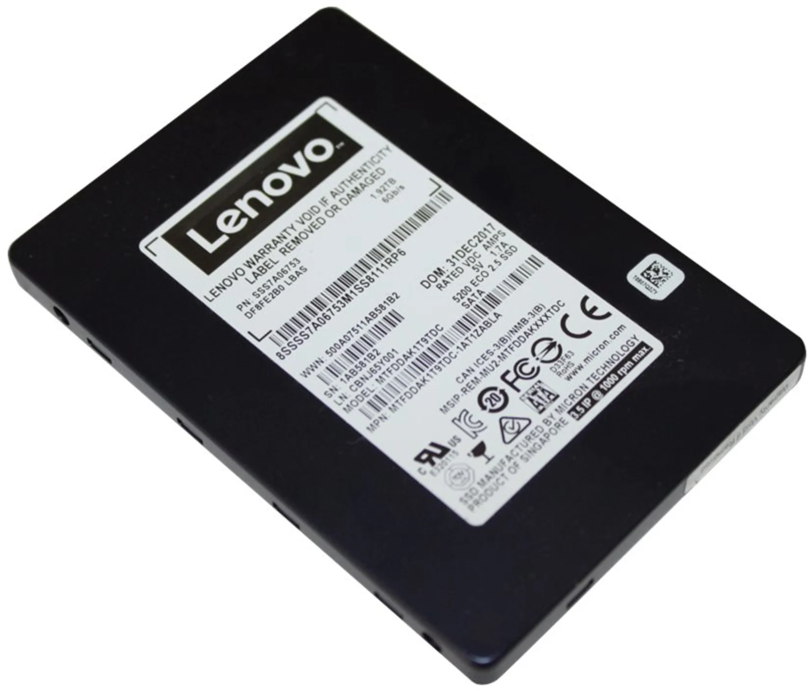 Imagen 0 de Lenovo 2.5 5200 1.92TB EN SATA SSD