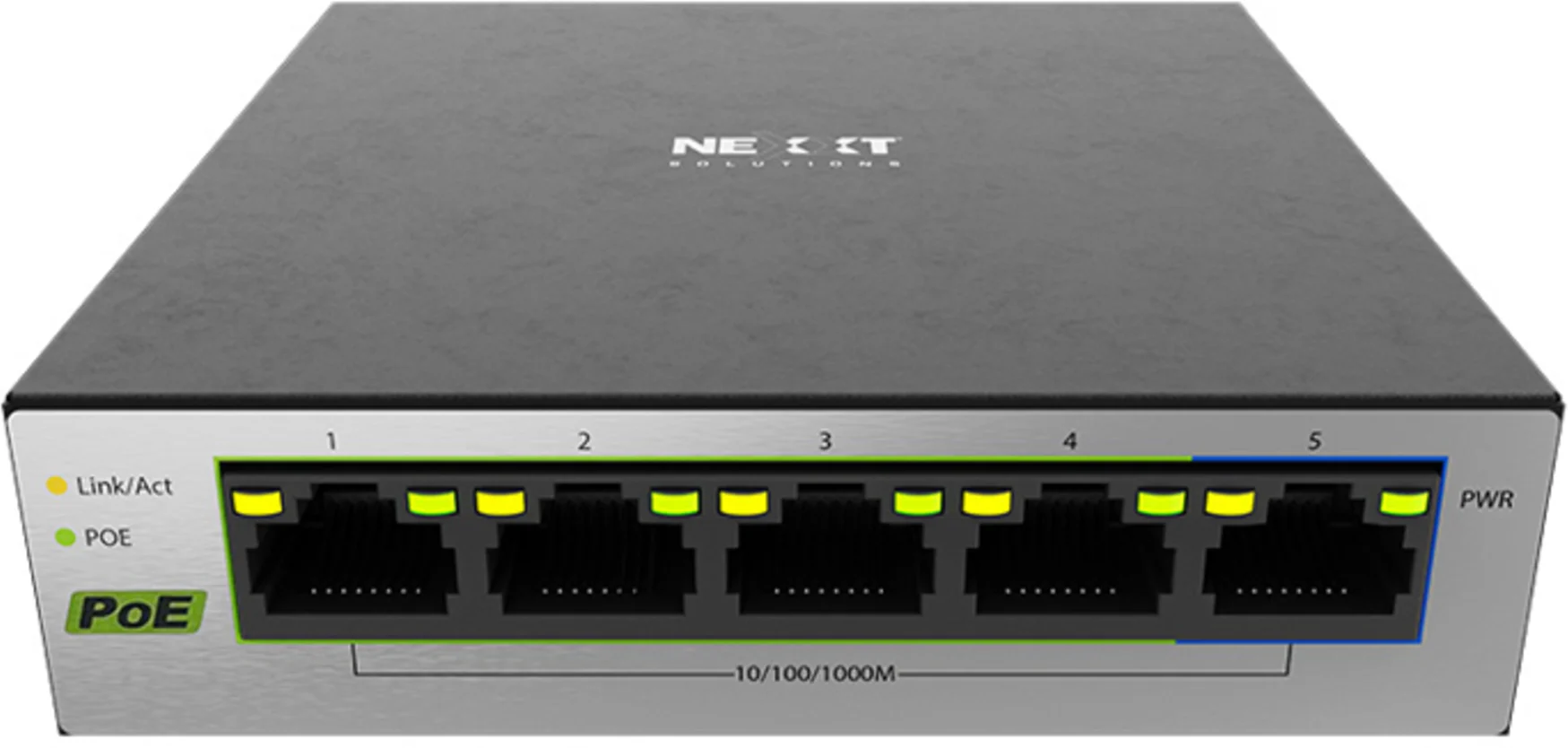 Imagen 0 de Switch de Escritorio 5 Puertos Nexxt , Gigabit Ethernet, 4 POE+ 60W
