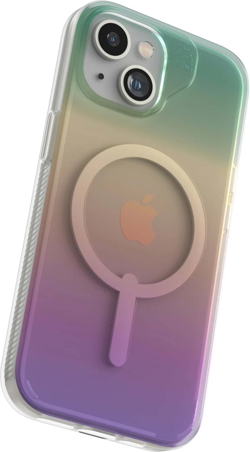 Imagen 1 de Funda dura Milan Snap con Magsafe para iPhone 15 Gear4 Transparente Iridescent