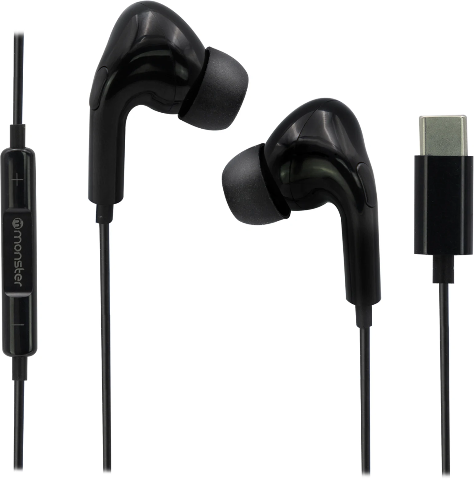 Imagen 3 de C21BK  AUDIF. MONSTER ALAMBRICO M/LIBRES TYPE-C NEGRO