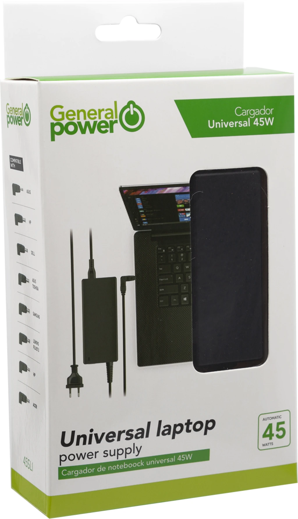 Imagen 0 de CARGADOR UNIVERSAL 45W SLIM (AUTO)