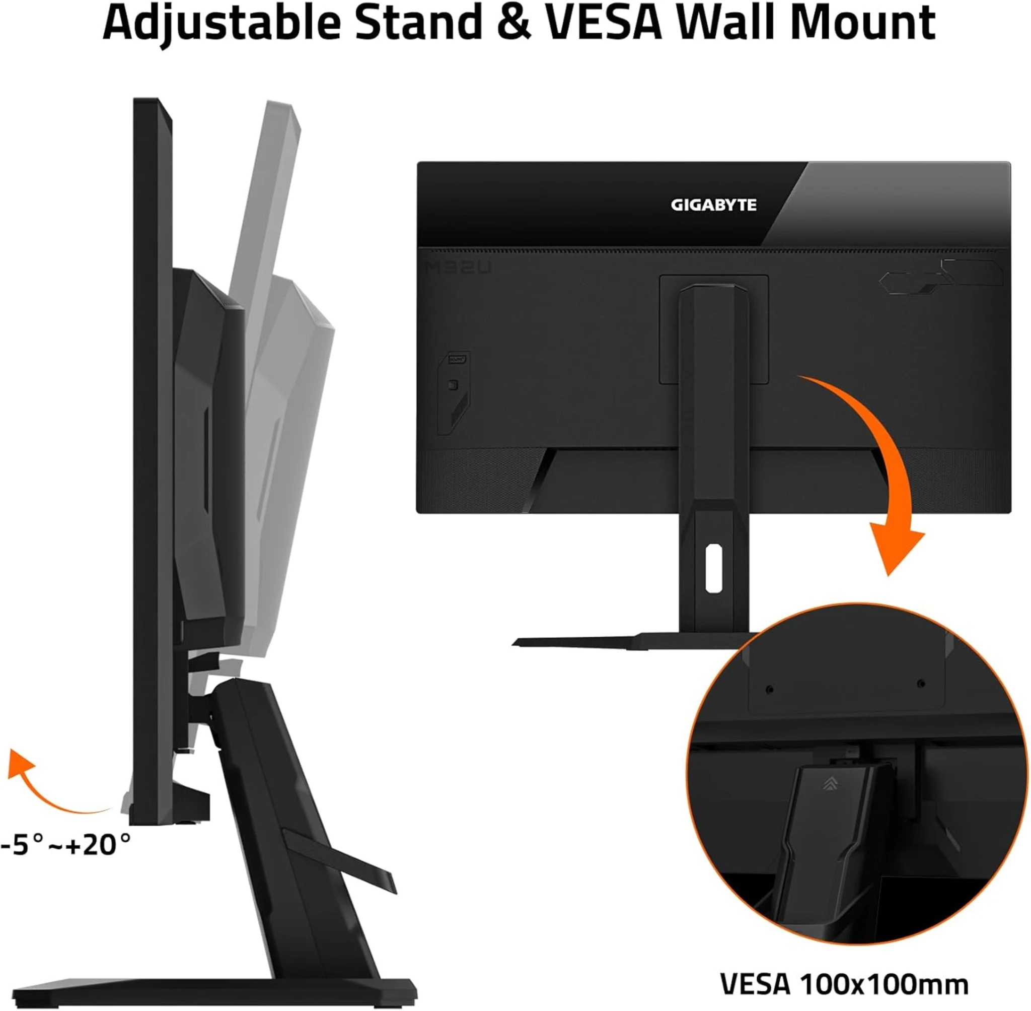 Imagen 9 de Monitor Gamer Gigabyte GS25F2 24.5" FHD 1920*1080 IPS 1*DP 2*HDMI 200Hz