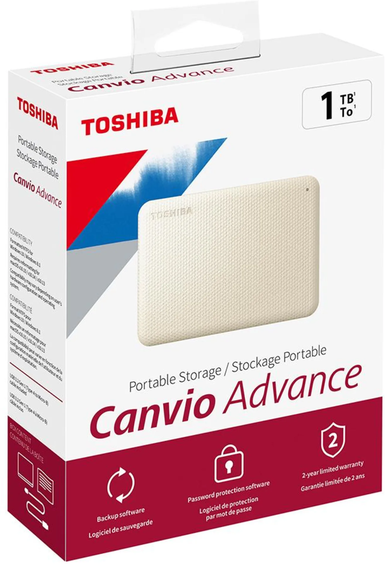 Imagen 0 de Disco Duro Externo Toshiba Canvio Advance 1TB 2.5" USB 3.0 Blanco