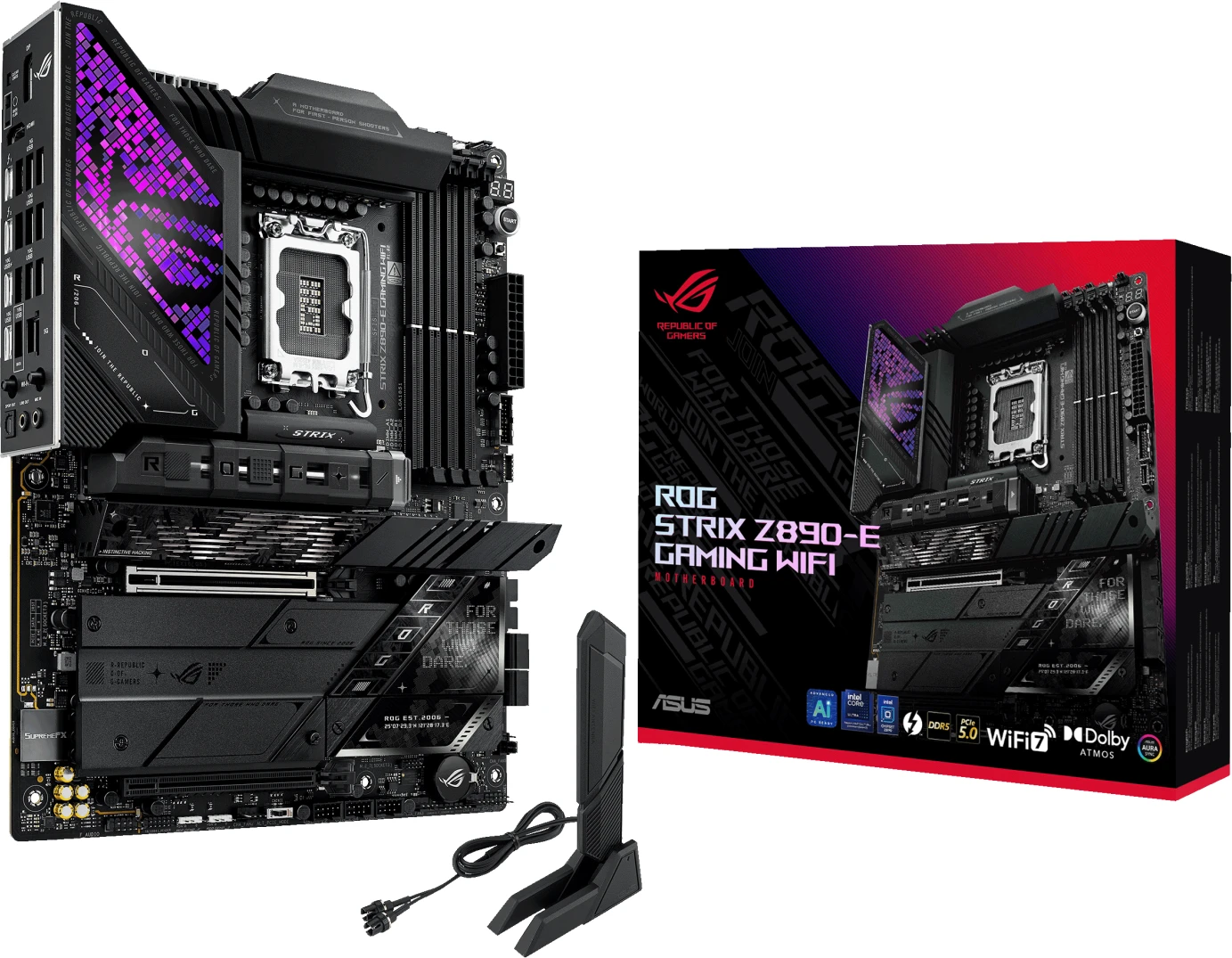 Imagen 11 de Tarjeta Madre Asus ROG Strix Z890-E Gaming WiFi LGA1851 4*DDR4 7*M.2 DP HDMI ThB