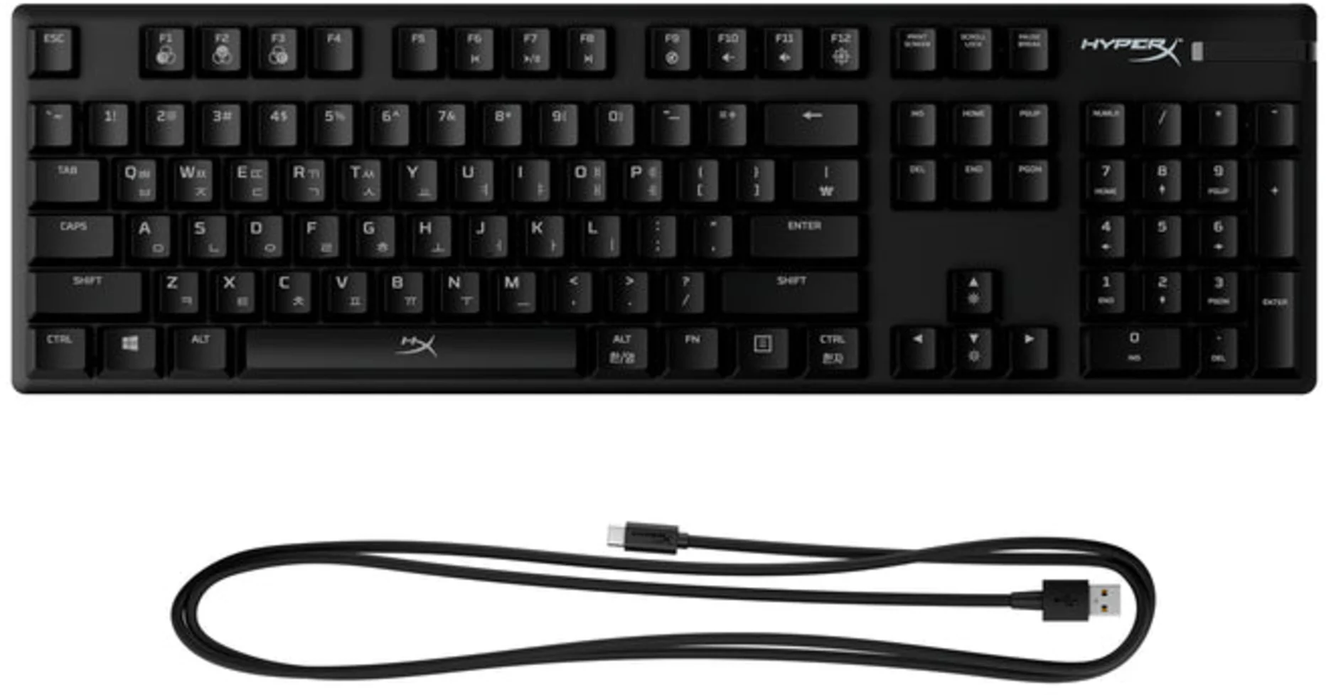 Imagen 5 de Teclado Gamer Alámbrico HP HyperX Alloy Origins ABS HX Red MERCO color Negro
