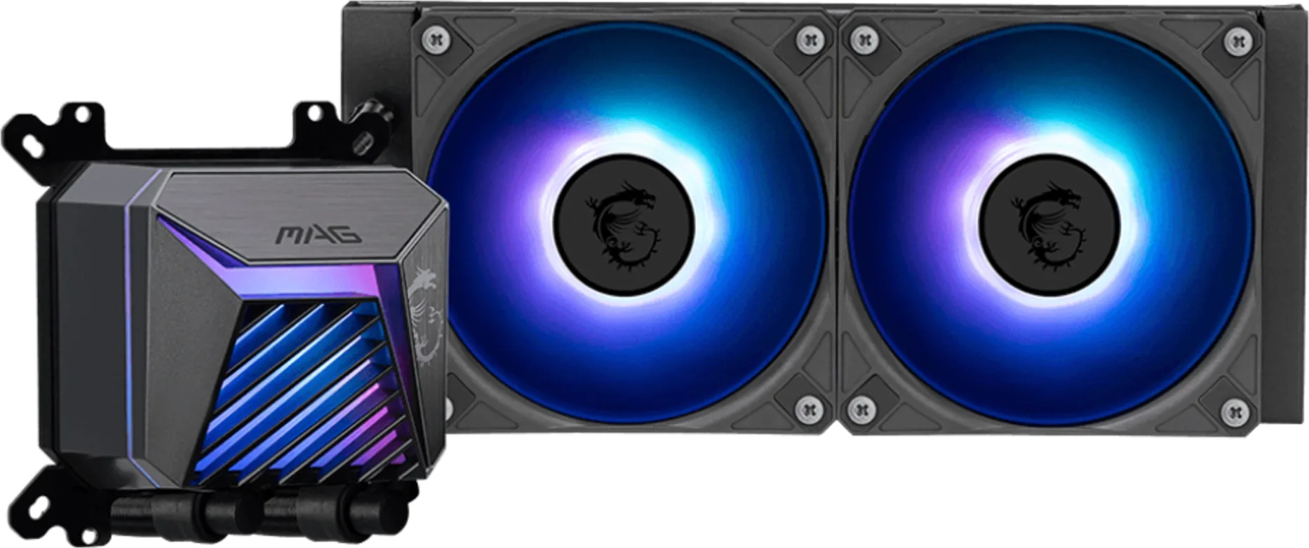 Imagen 1 de Refrigeración Líquida MSI MAG CORELIQUID A15 240 LGA1851 AM5 2*120mm 3400RPM