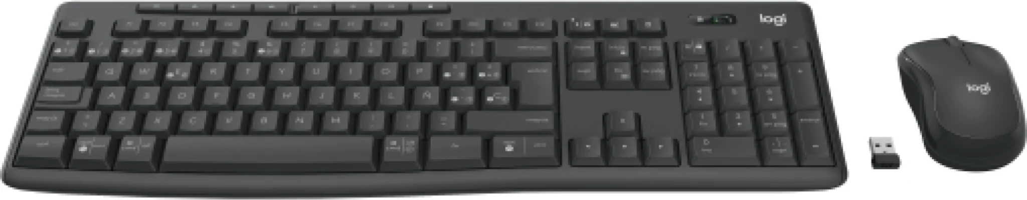 Imagen 1 de Kit Teclado Mouse Inalámbrico Logitech MK370 Bluetooth Receptor USB Color Grafit