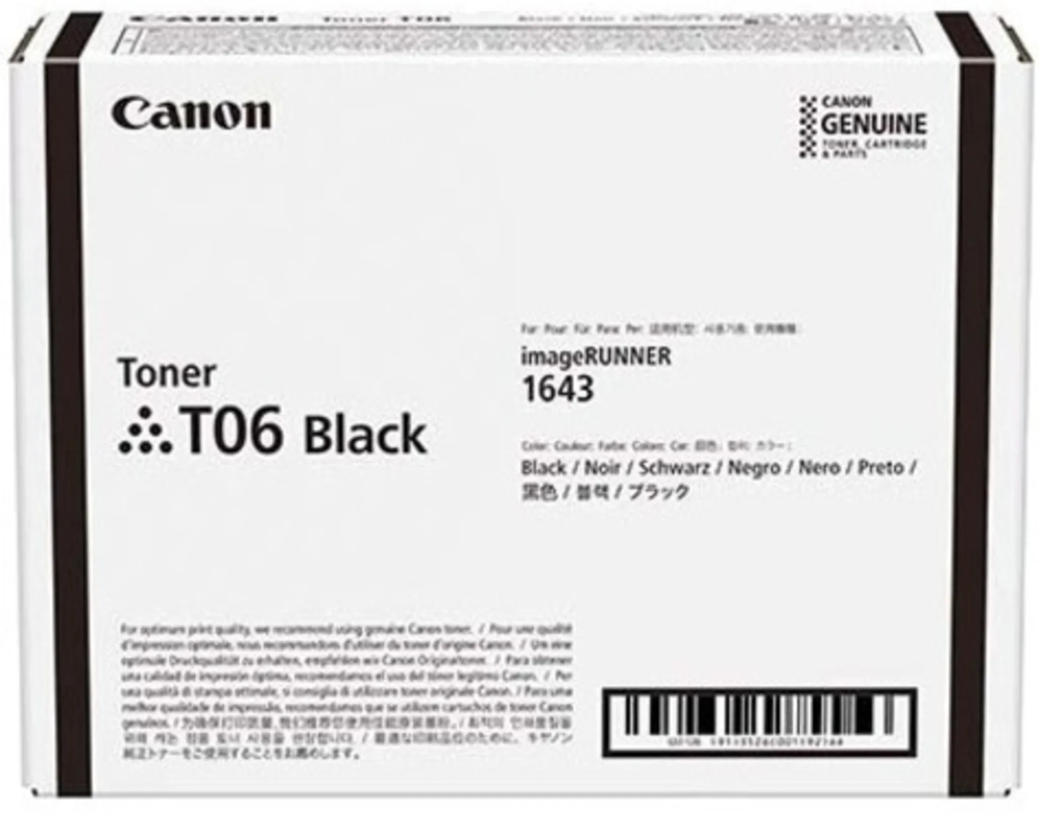 Imagen 0 de Toner Canon T06 Negro para imageRUNNER 1643i/1643iF, 20.500 Páginas