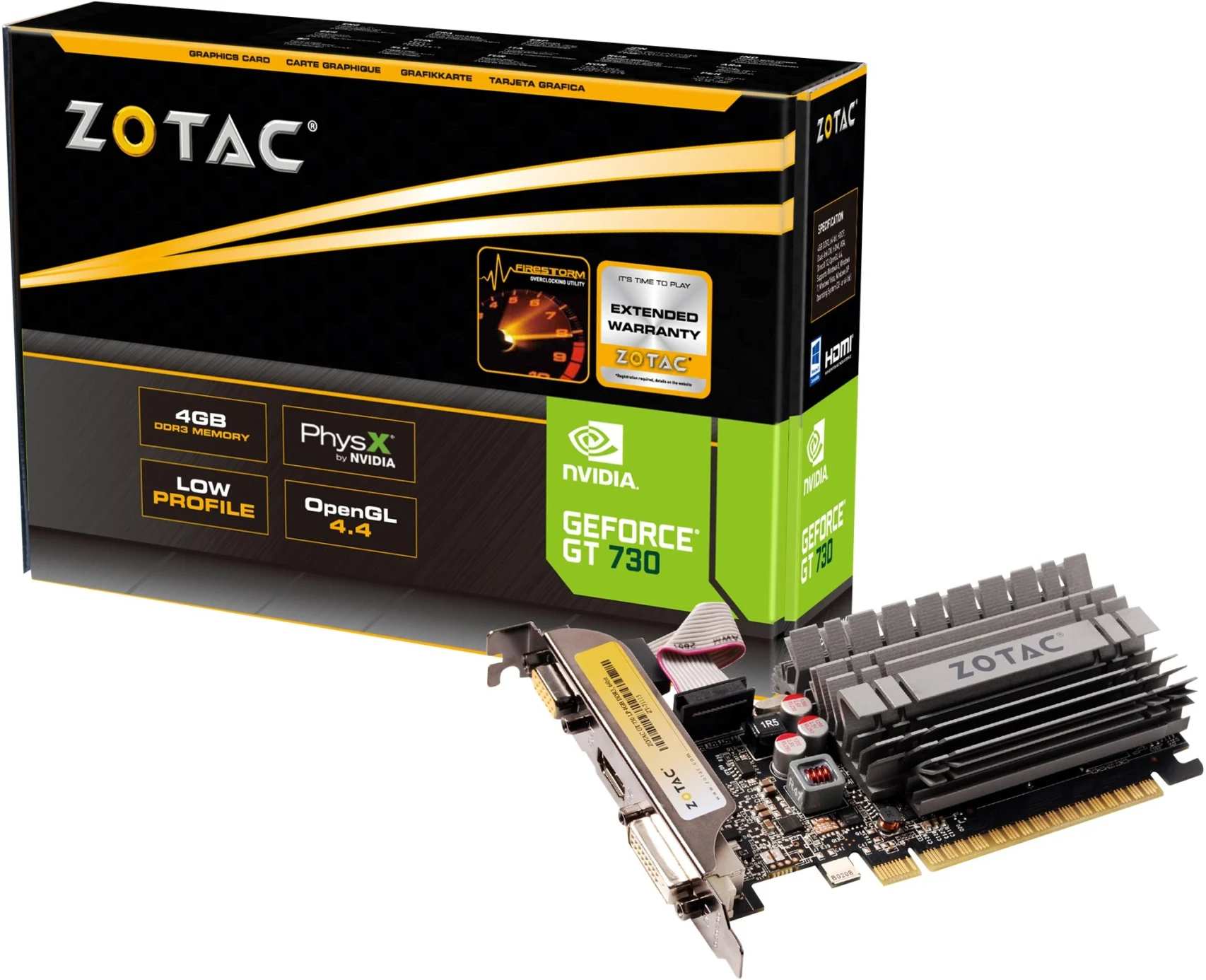 Imagen 5 de Tarjeta de Video Zotac NV-GF-GT730 4GB DDR3 PCIe HDMI DVI VGA Low Profile Pasivo