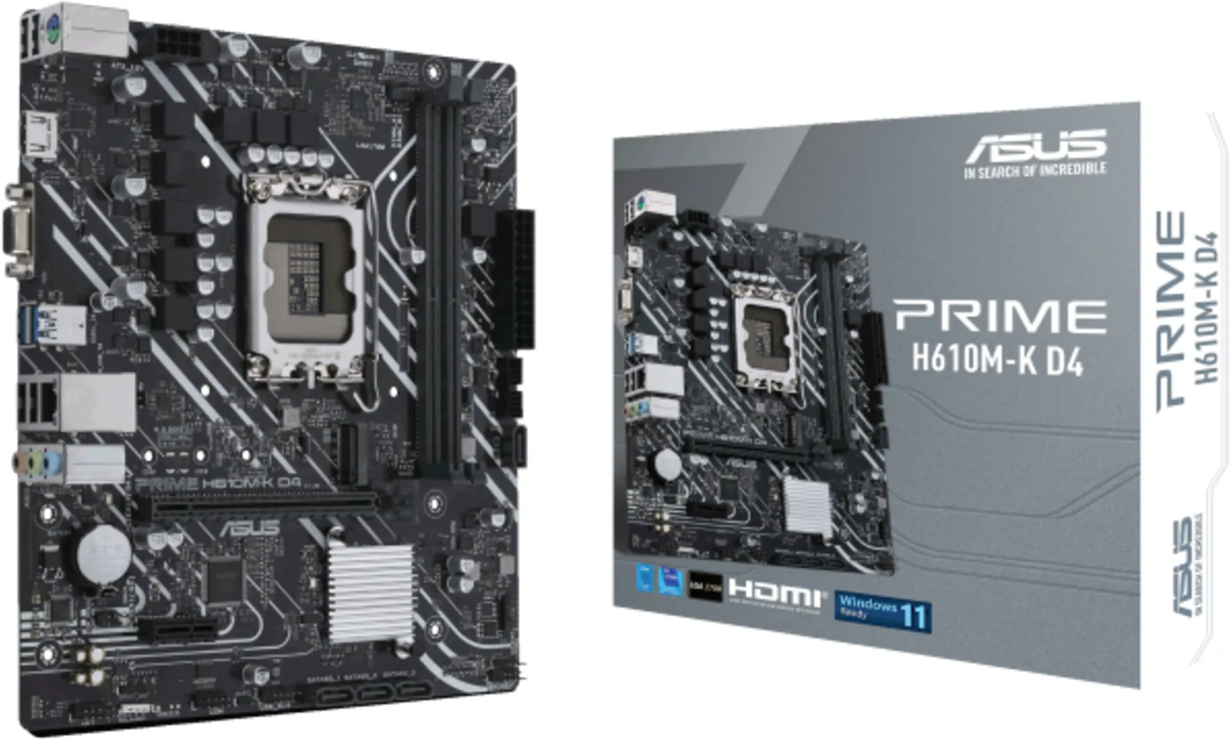 Imagen 0 de Tarjeta Madre Asus PRIME H610M-K D4 LGA1700 13°G M.2 2*DDR4 HDMI VGA mATX